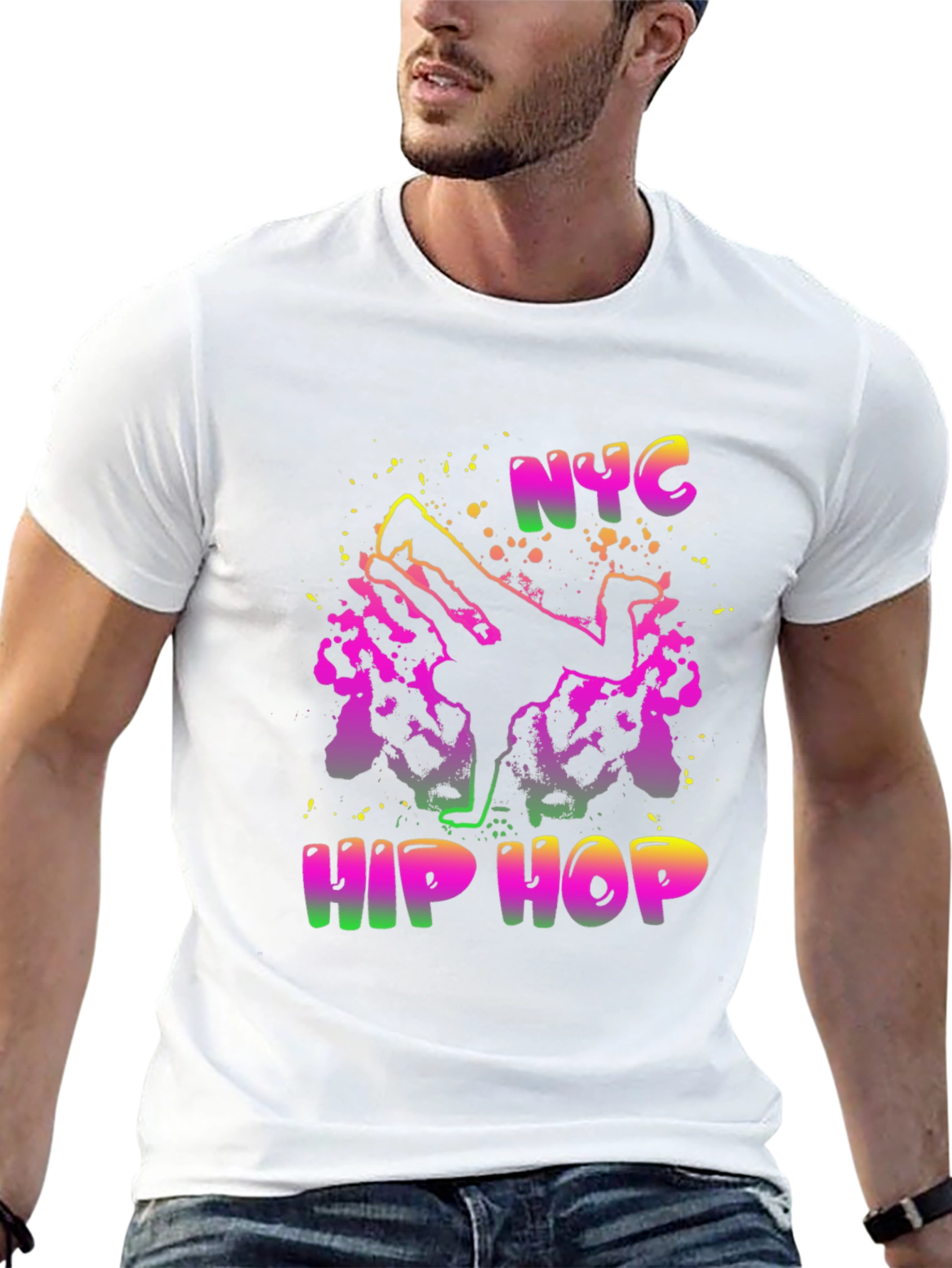 NYC Hip Hop Graphic Black T-Shirt