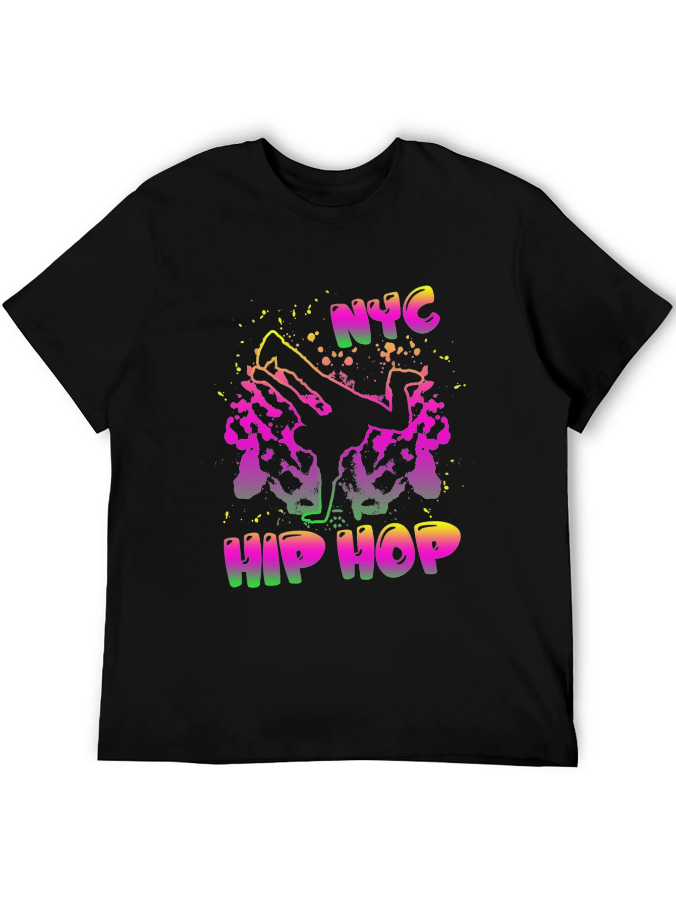 NYC Hip Hop Graphic Black T-Shirt