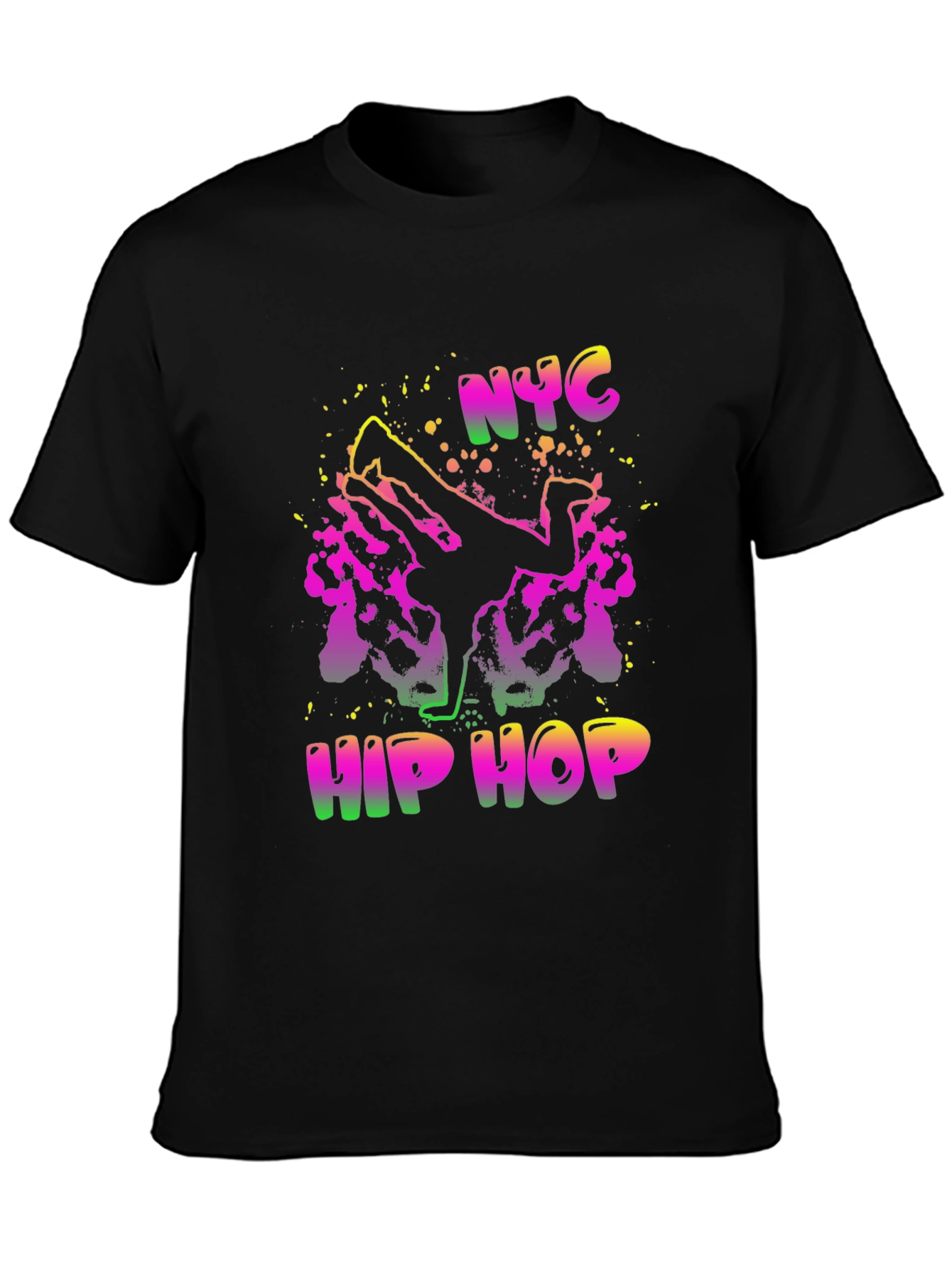 NYC Hip Hop Graphic Black T-Shirt