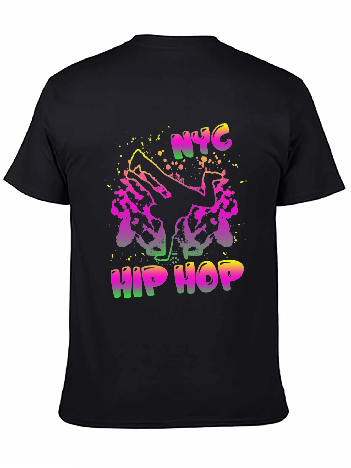 NYC Hip Hop Graphic Black T-Shirt