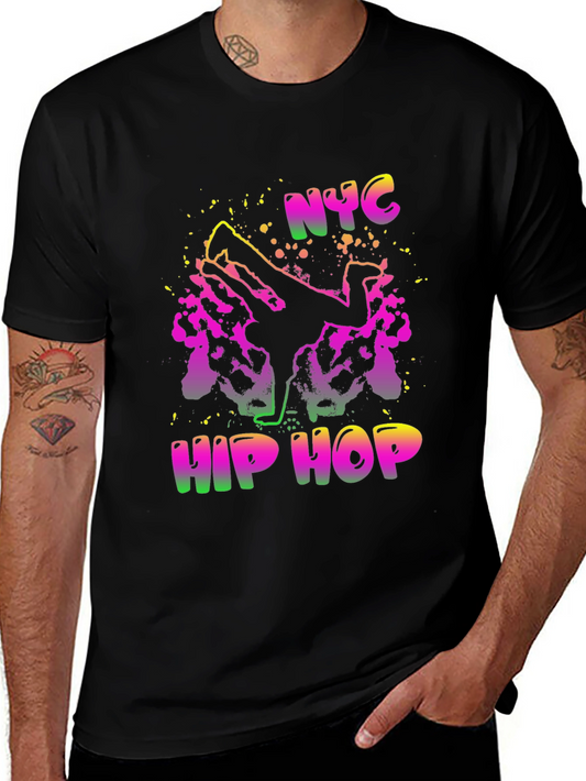 NYC Hip Hop Graphic Black T-Shirt