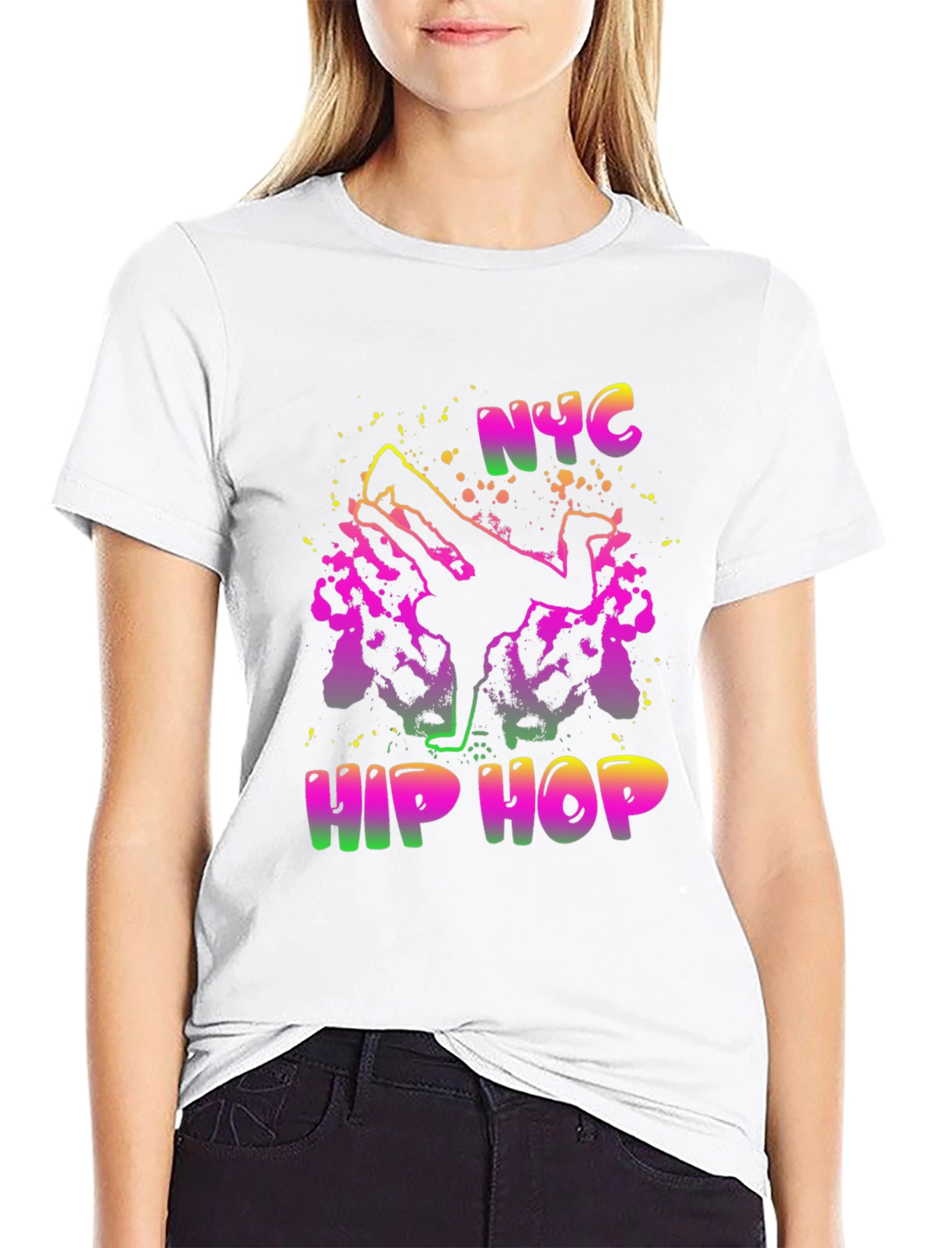 NYC Hip Hop Graphic Black T-Shirt