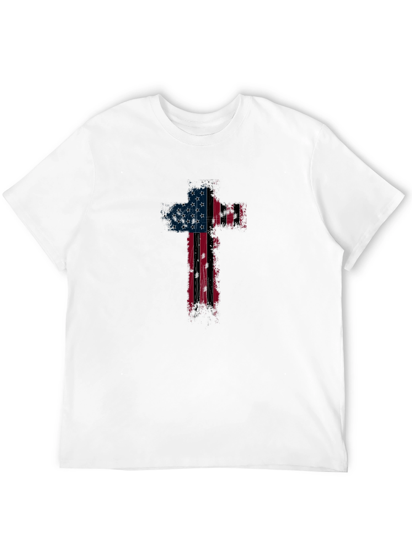 American Flag Cross Graphic T-Shirt