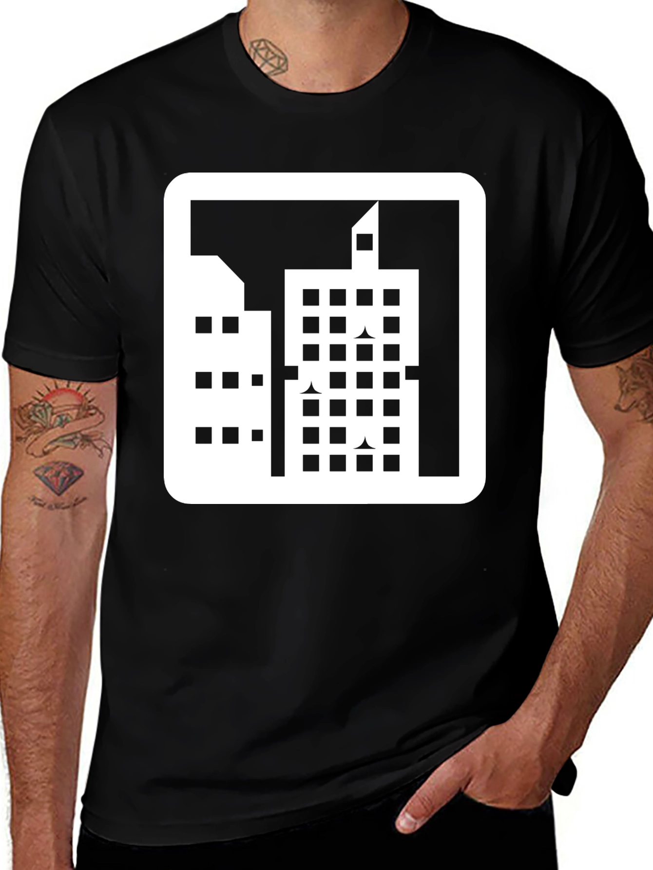 Urban Graphic Tee - Modern Cityscape Design