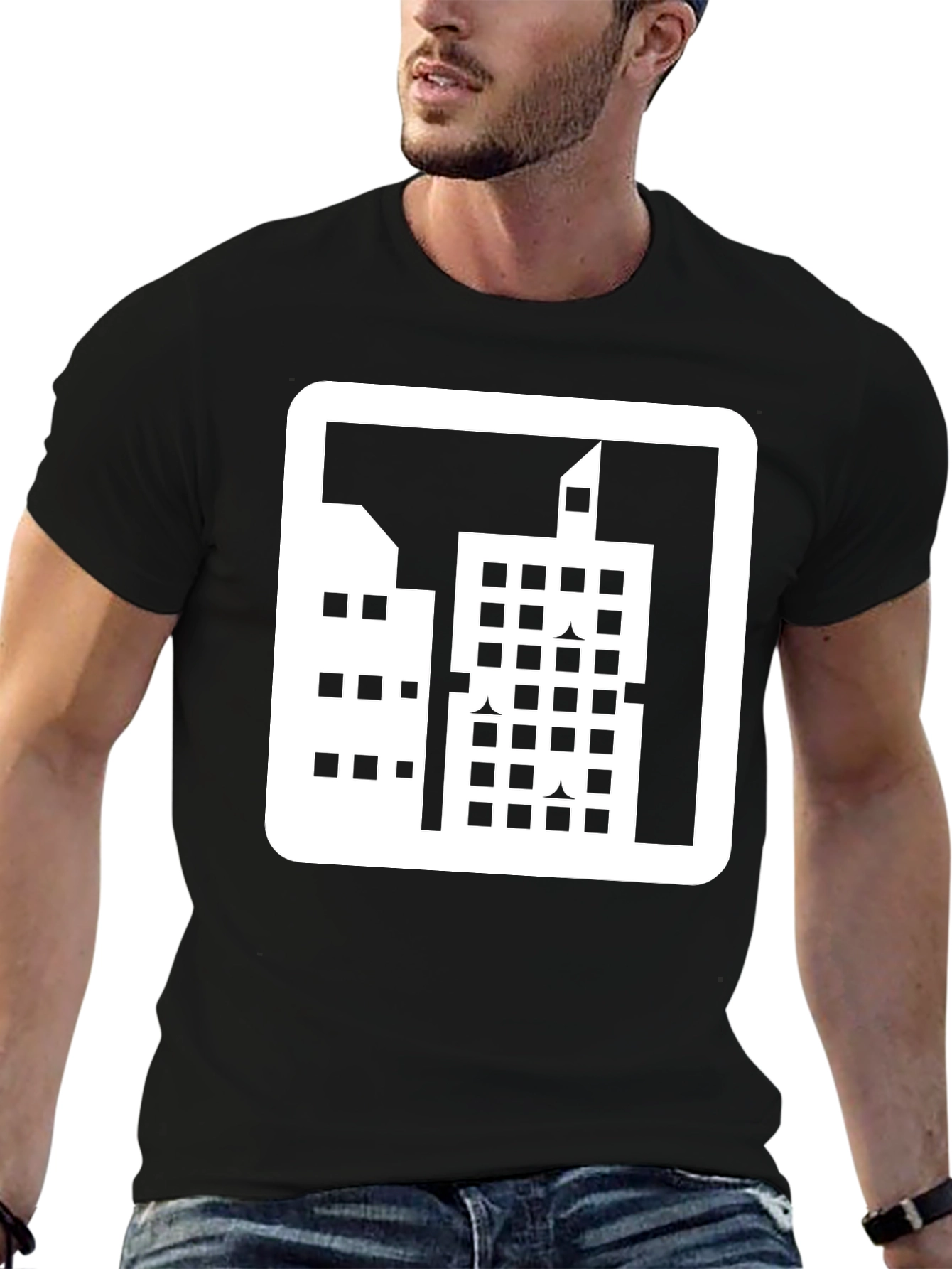 Urban Graphic Tee - Modern Cityscape Design