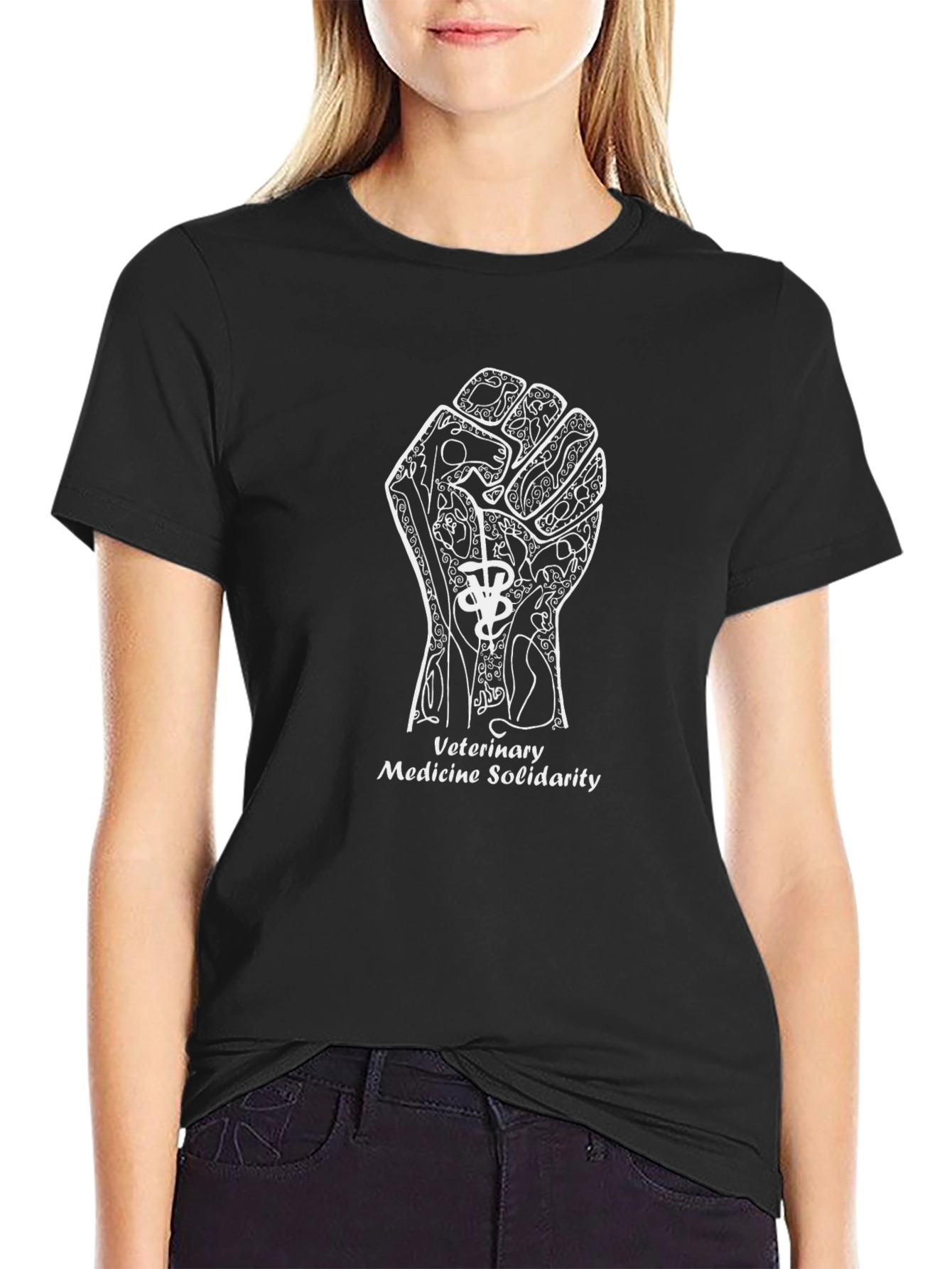Veterinary Medicine Solidarity Black T-Shirt