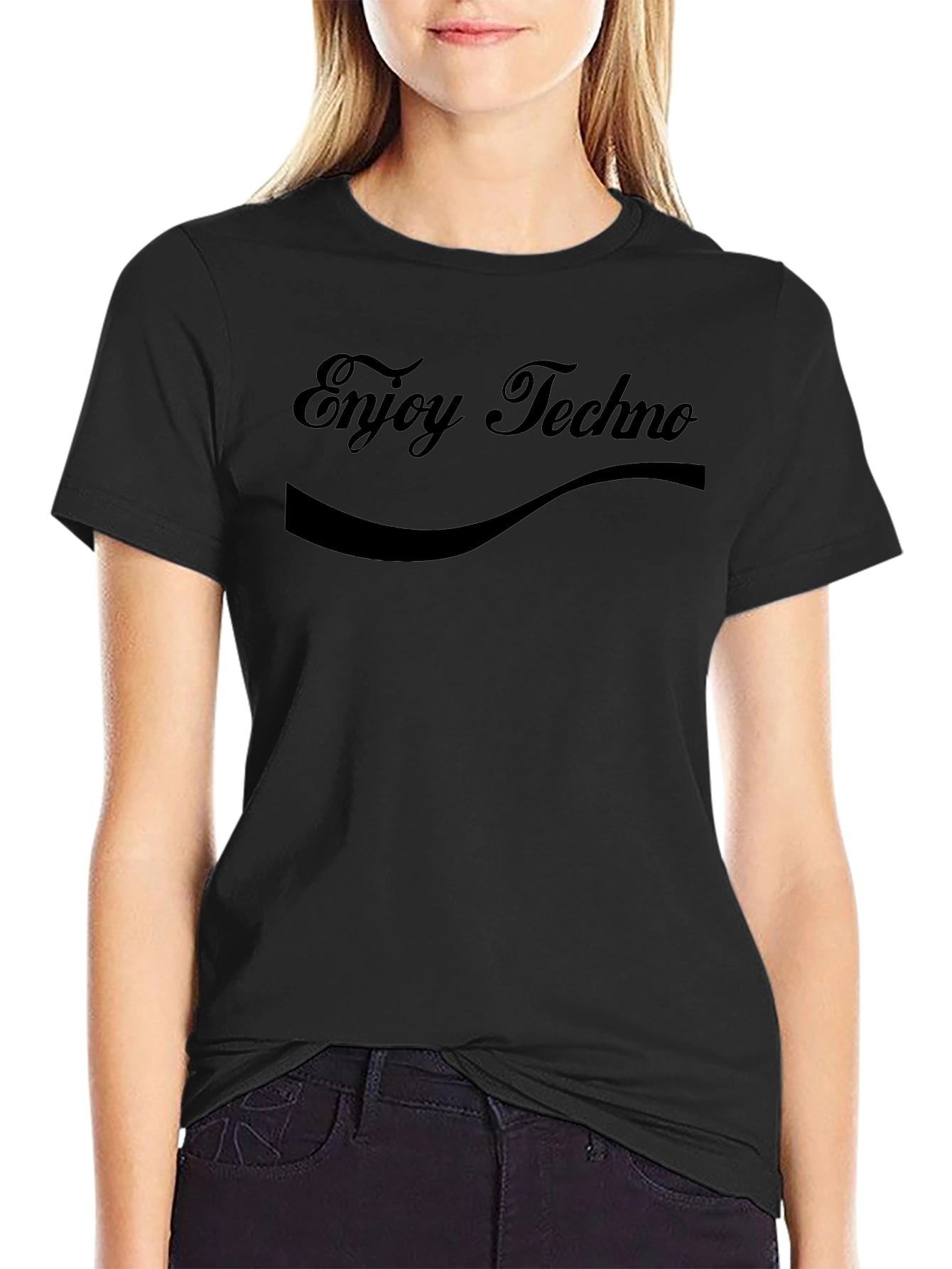Enjoy Techno Black T-Shirt - Music Lover Tee