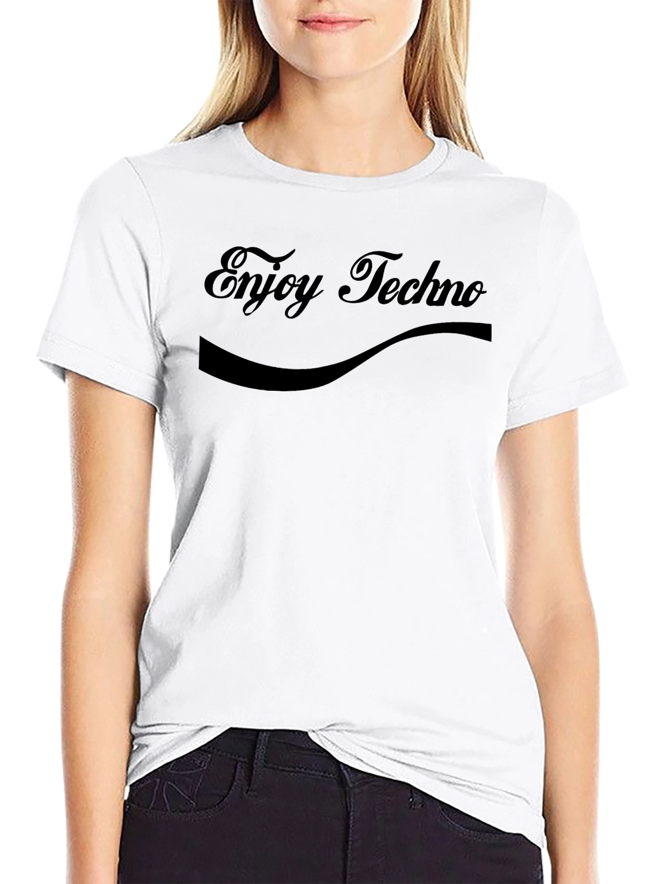Enjoy Techno Black T-Shirt - Music Lover Tee