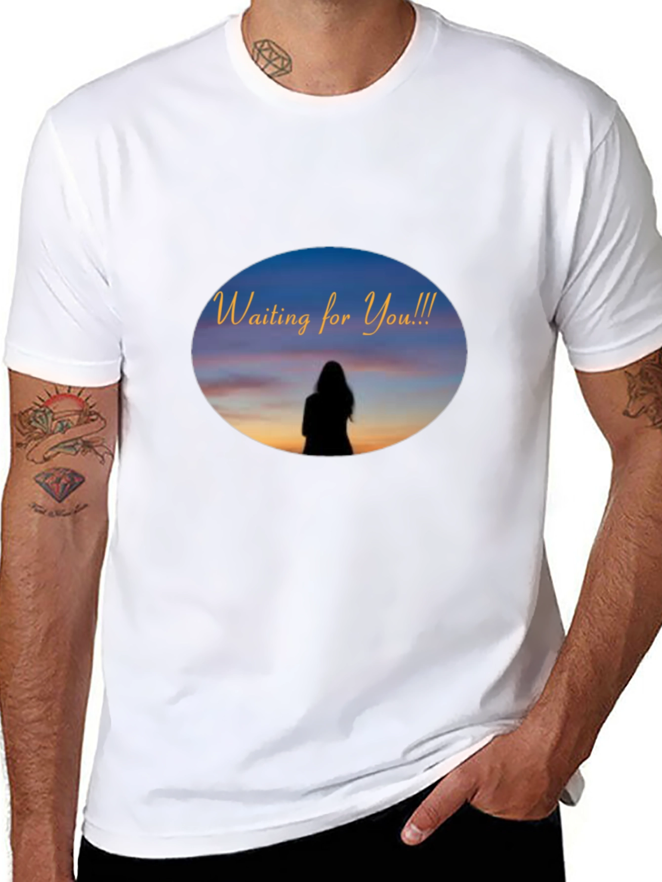 Waiting for You T-Shirt - Unique Sunset Design