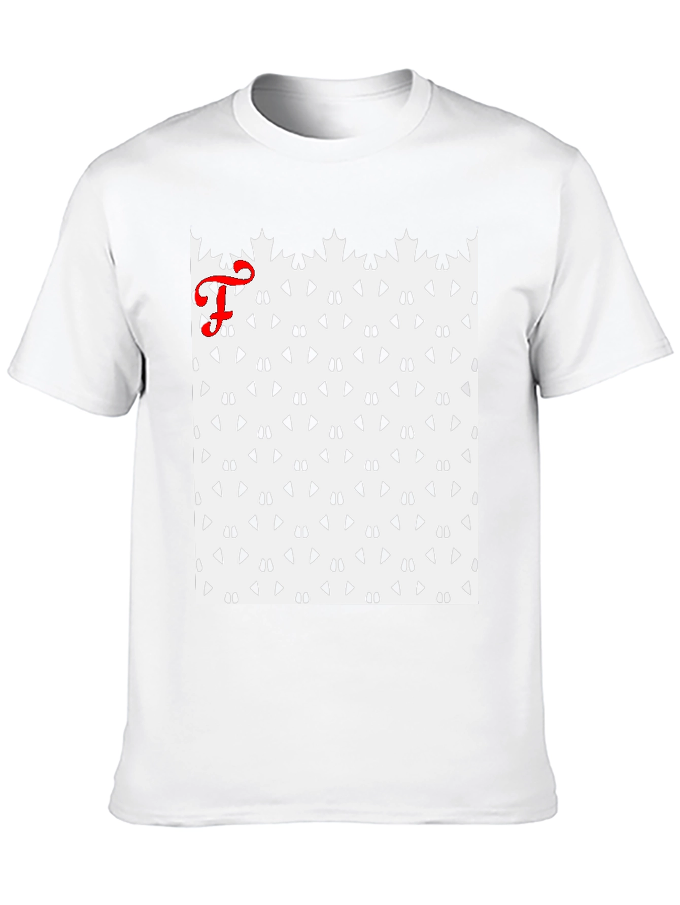 Patterned Tee with Initial