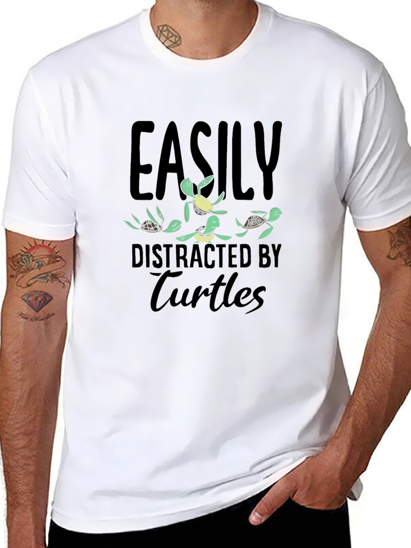 Easily Distracted by Turtles Graphic T-Shirt
