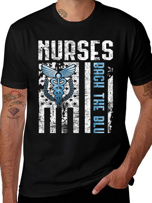 Nurses Back The Blue T-Shirt - Healthcare Support Apparel