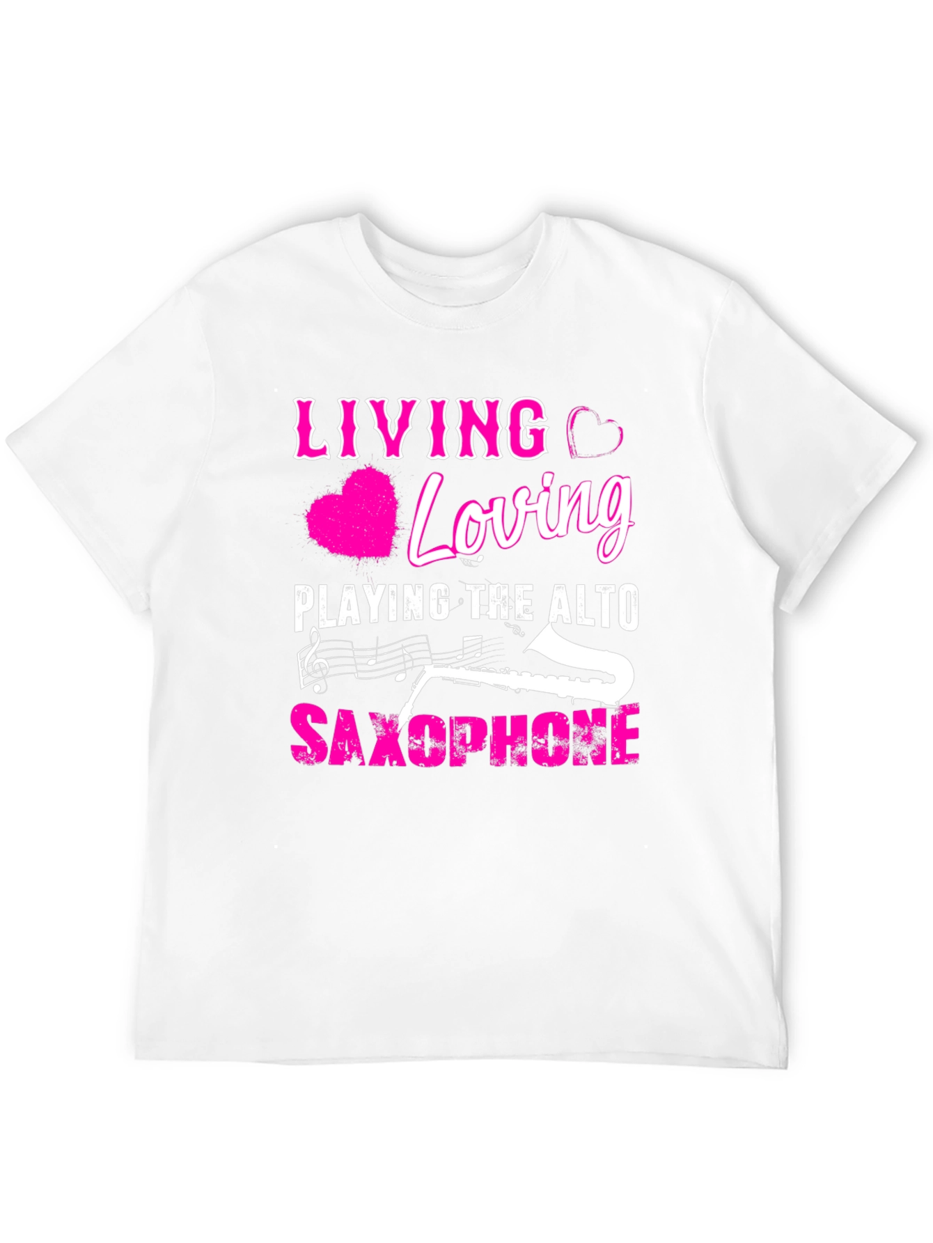 Living Loving Alto Saxophone Black T-Shirt