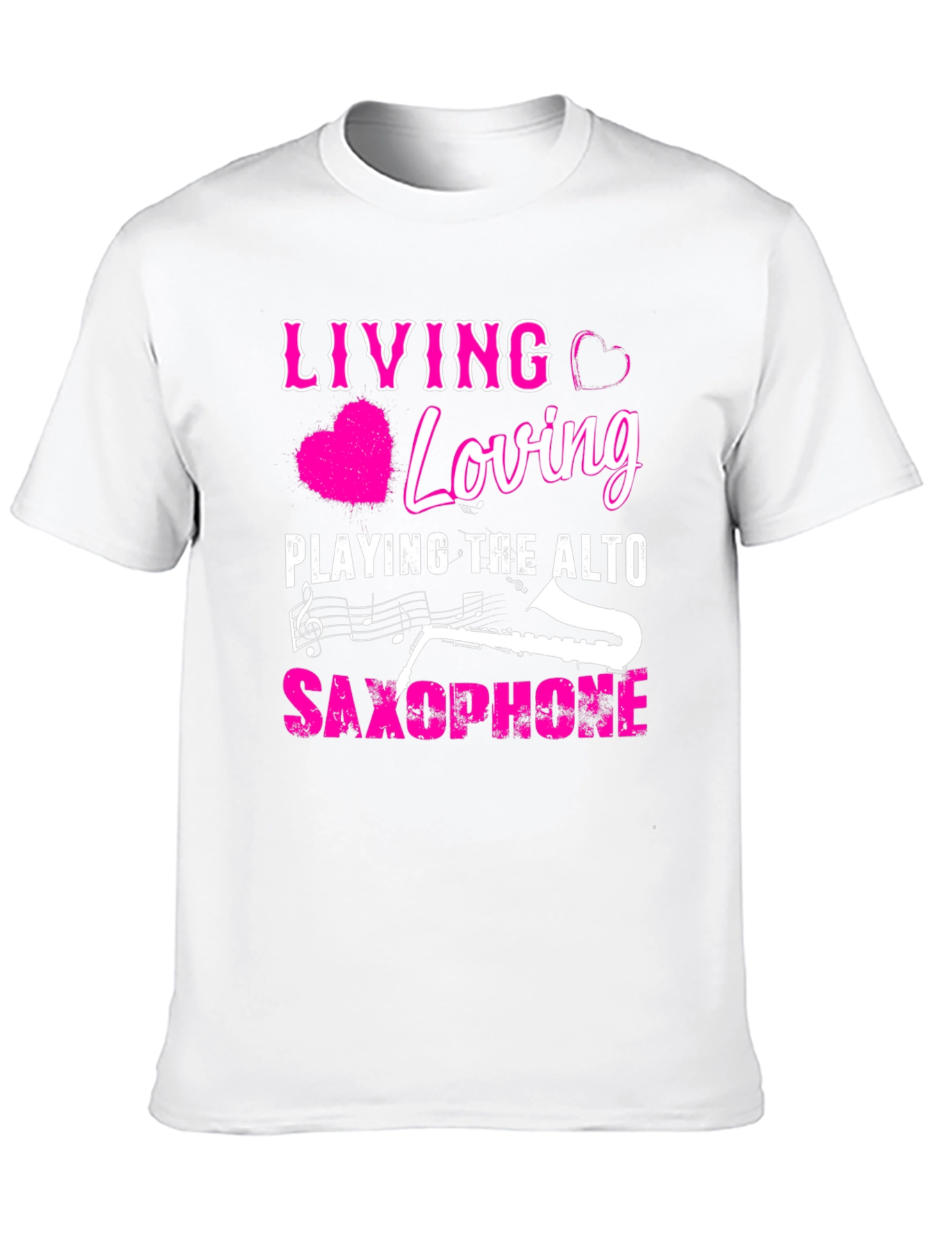 Living Loving Alto Saxophone Black T-Shirt