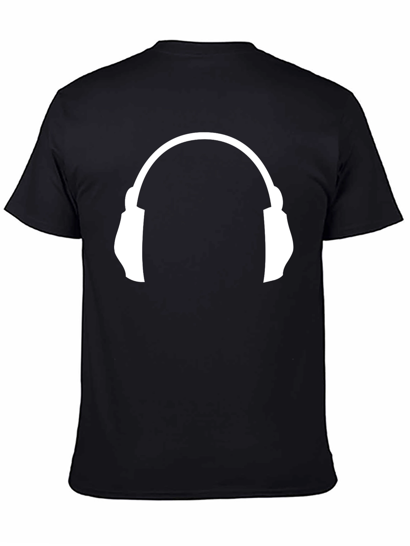 Headphone Graphic Tee - Music Lovers Black T-Shirt