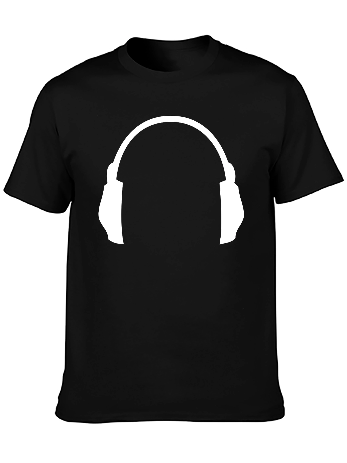 Headphone Graphic Tee - Music Lovers Black T-Shirt