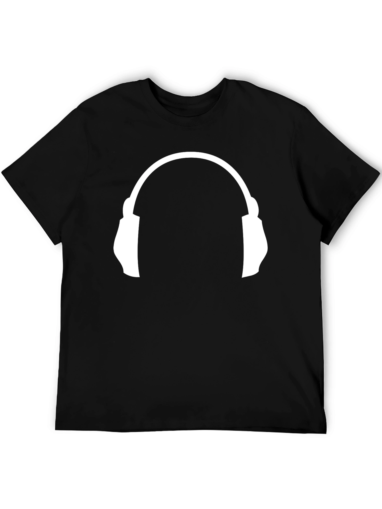 Headphone Graphic Tee - Music Lovers Black T-Shirt