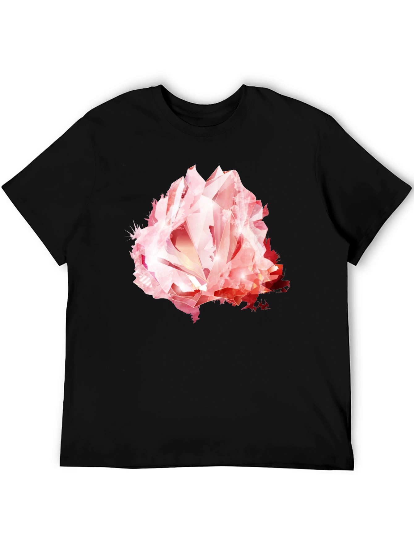Geometric Crystal Rose Graphic Tee
