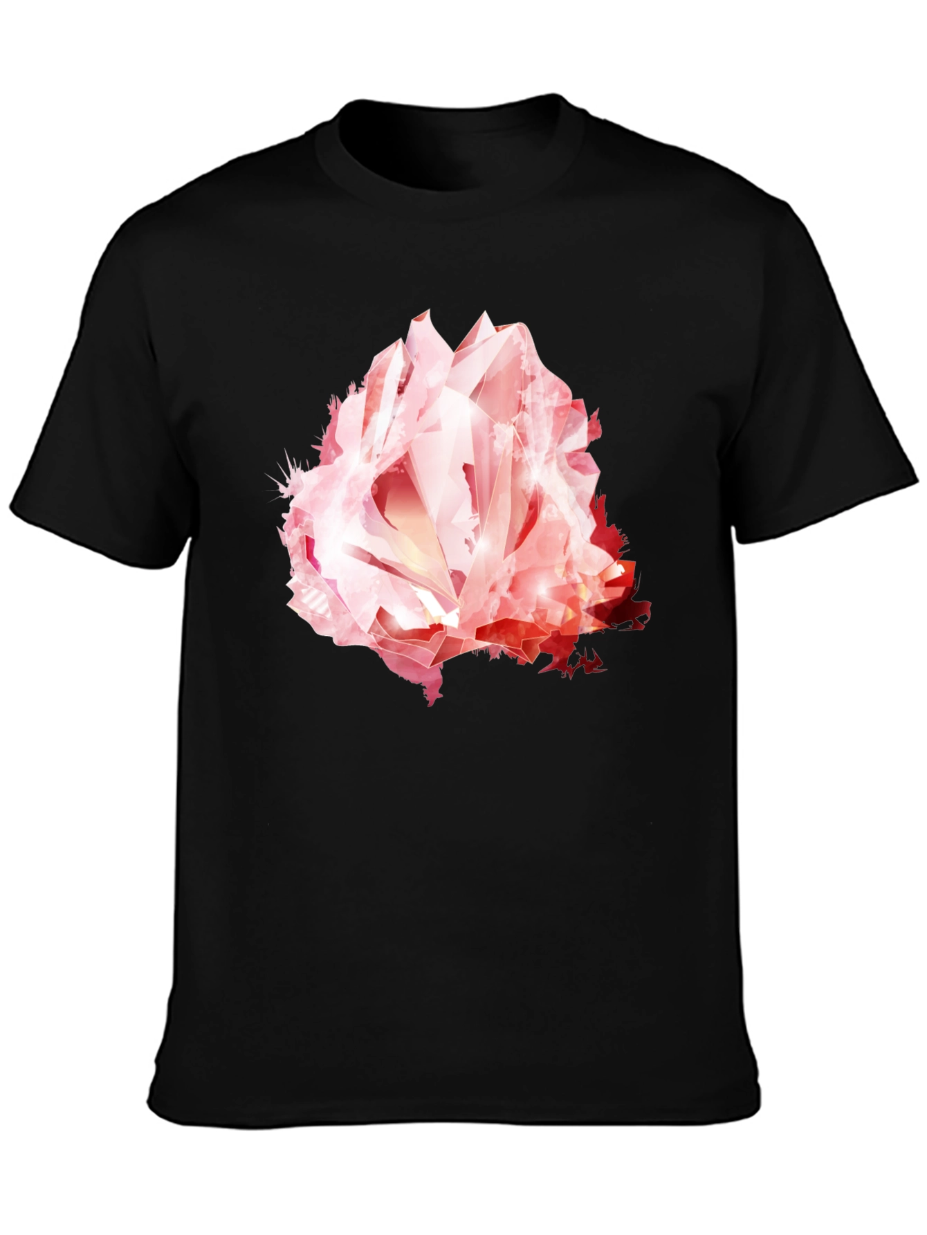 Geometric Crystal Rose Graphic Tee