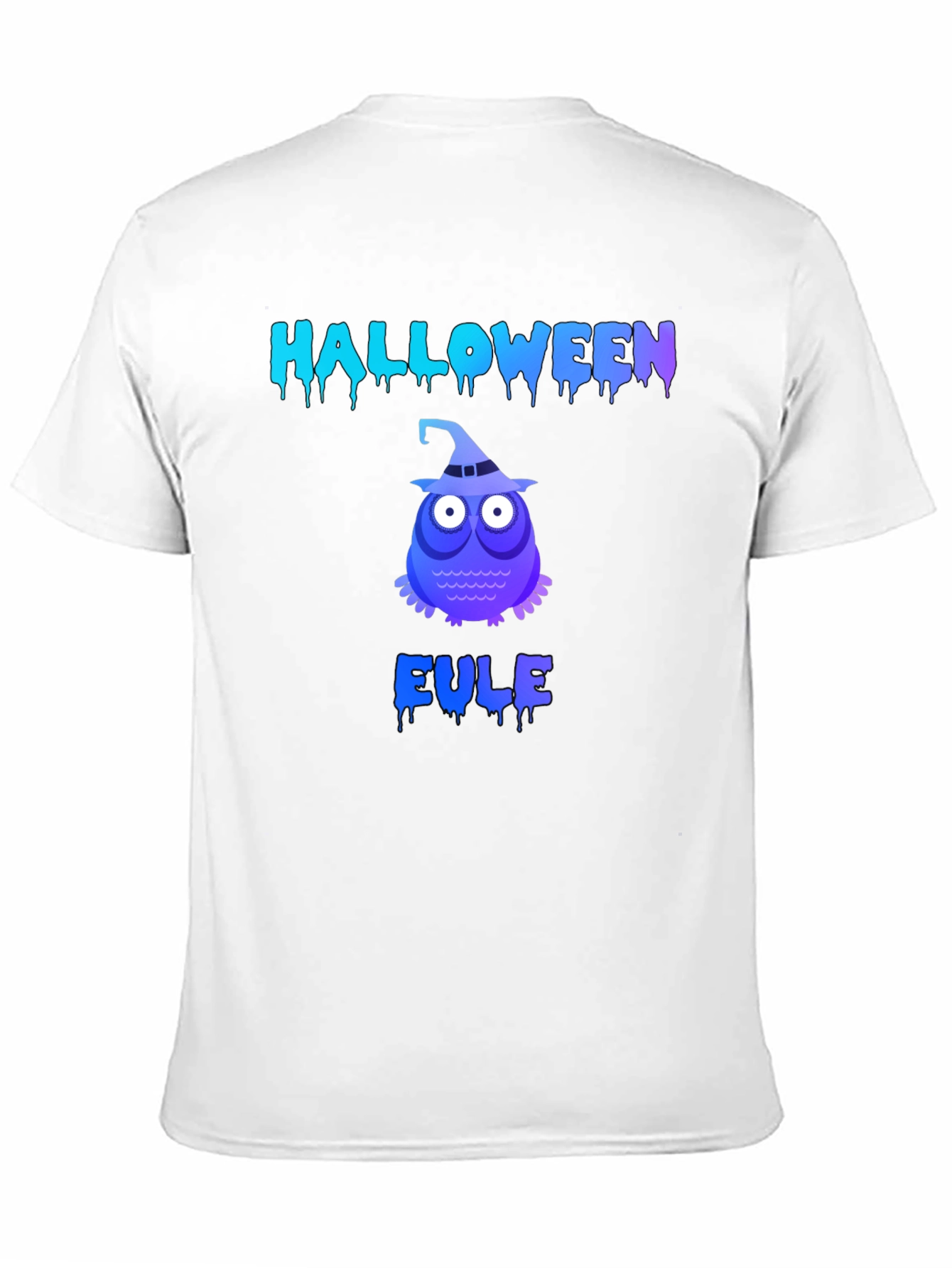 Halloween Owl Mens Black Graphic T-Shirt