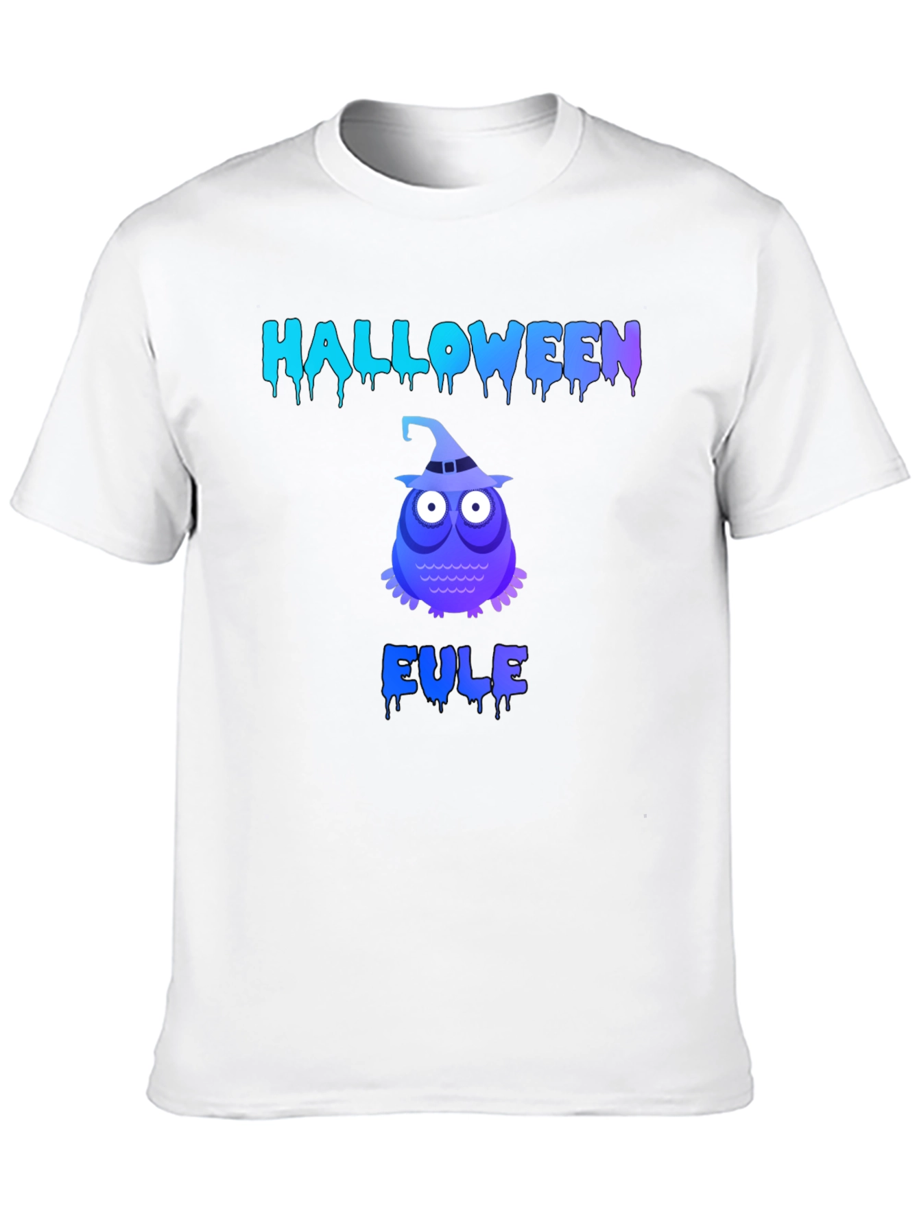 Halloween Owl Mens Black Graphic T-Shirt