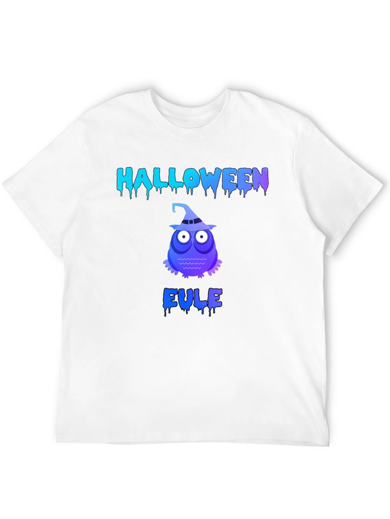 Halloween Owl Mens Black Graphic T-Shirt