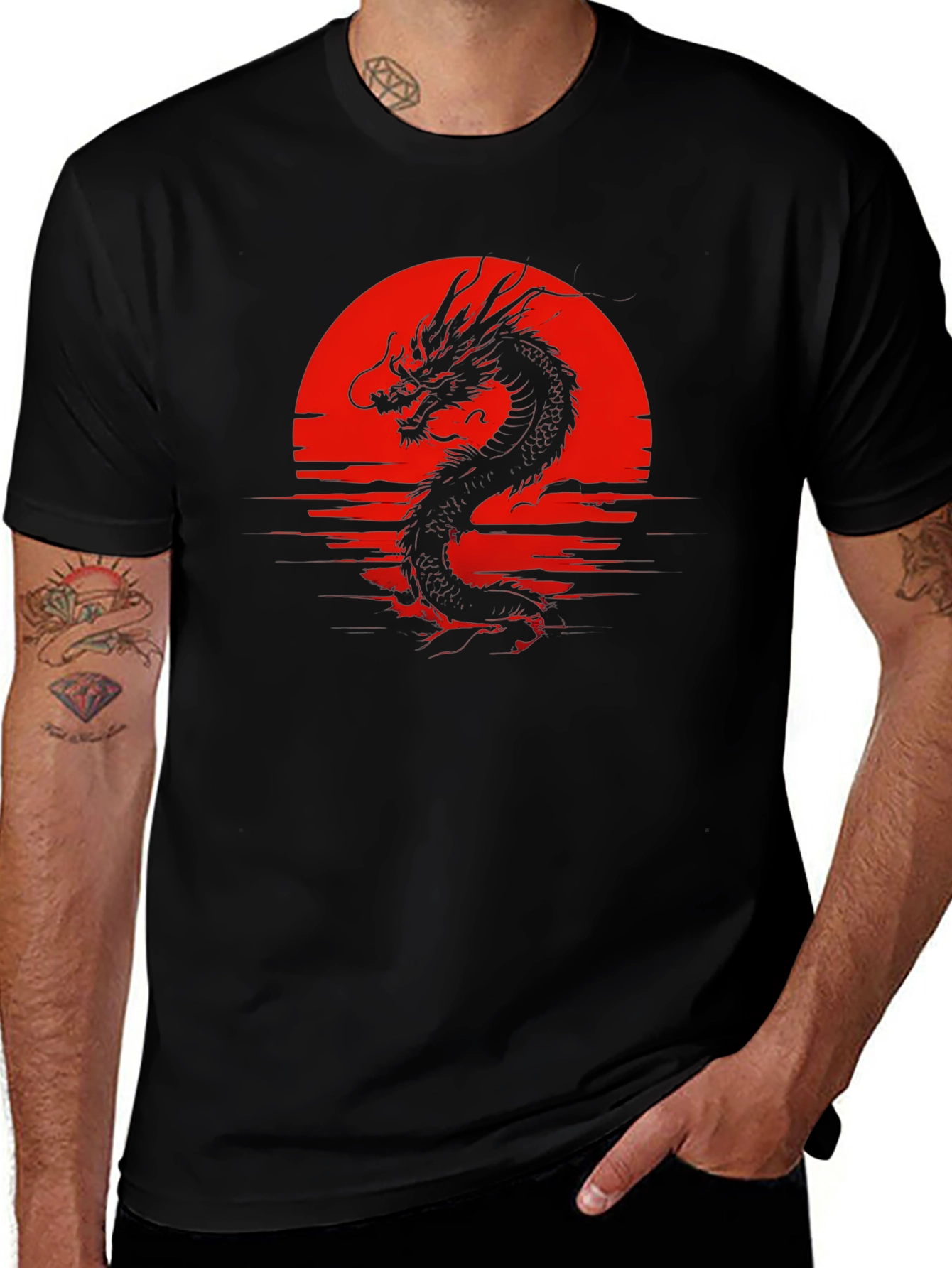 Dragon Silhouette Graphic T-Shirt