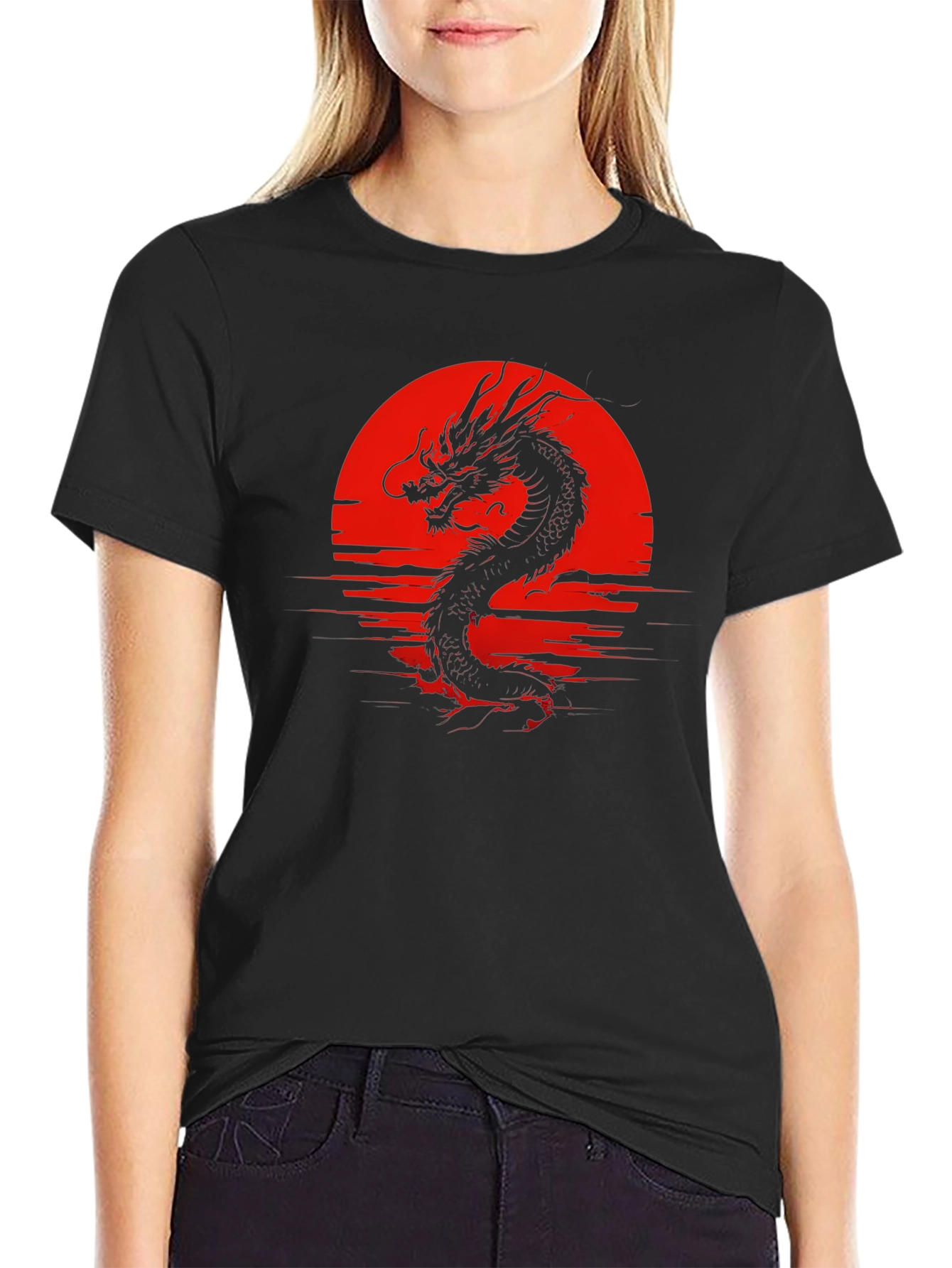 Dragon Silhouette Graphic T-Shirt