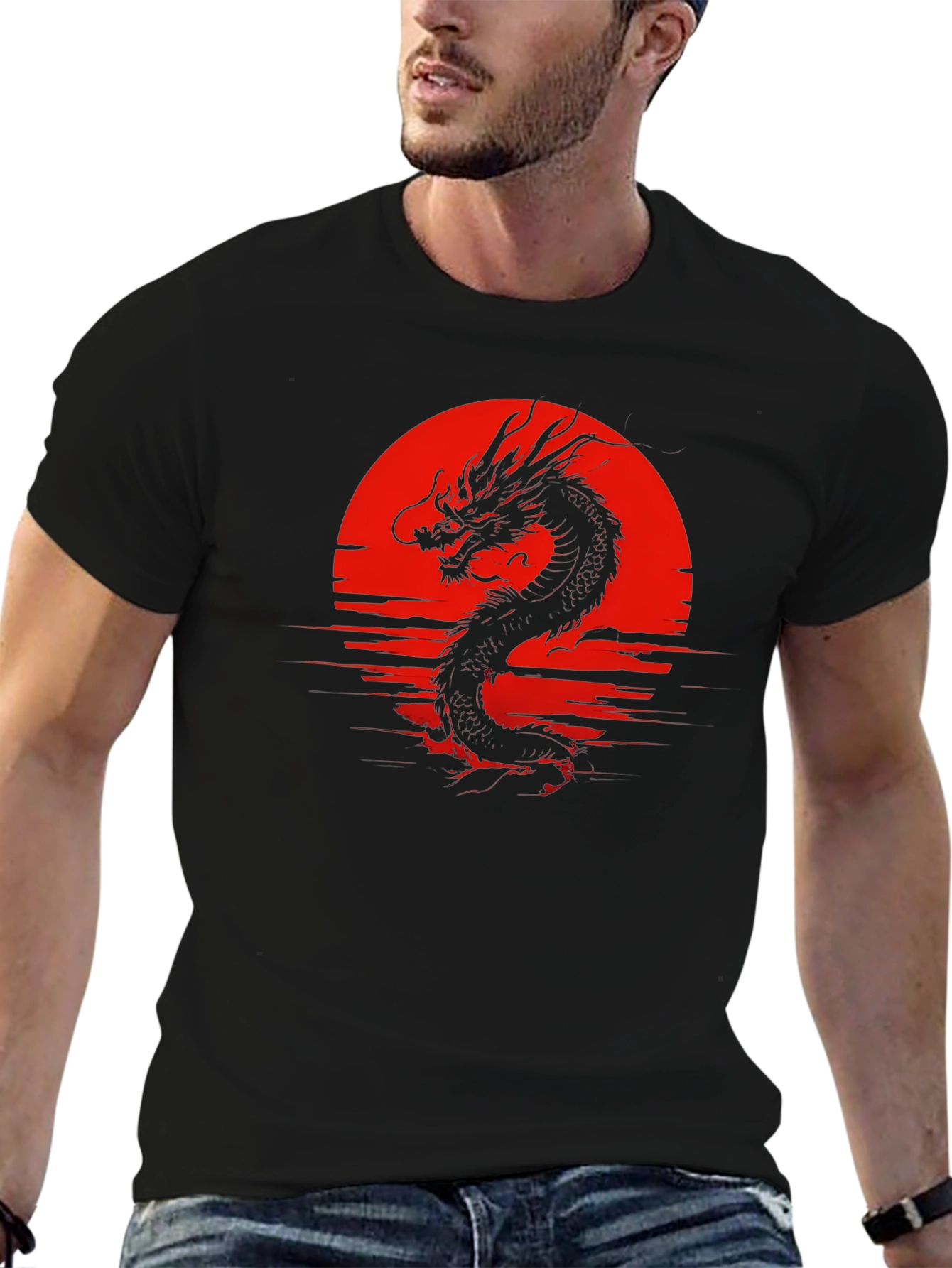 Dragon Silhouette Graphic T-Shirt