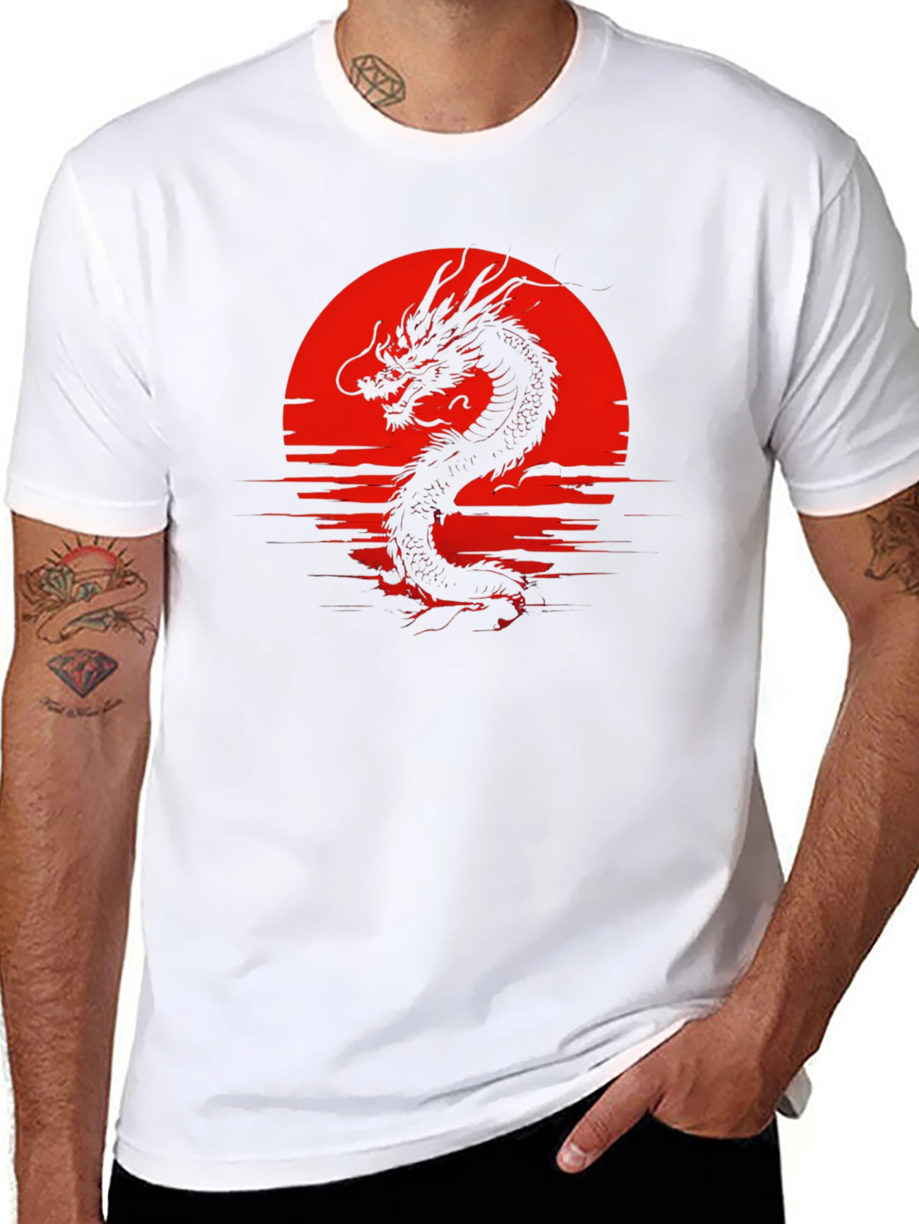 Dragon Silhouette Graphic T-Shirt