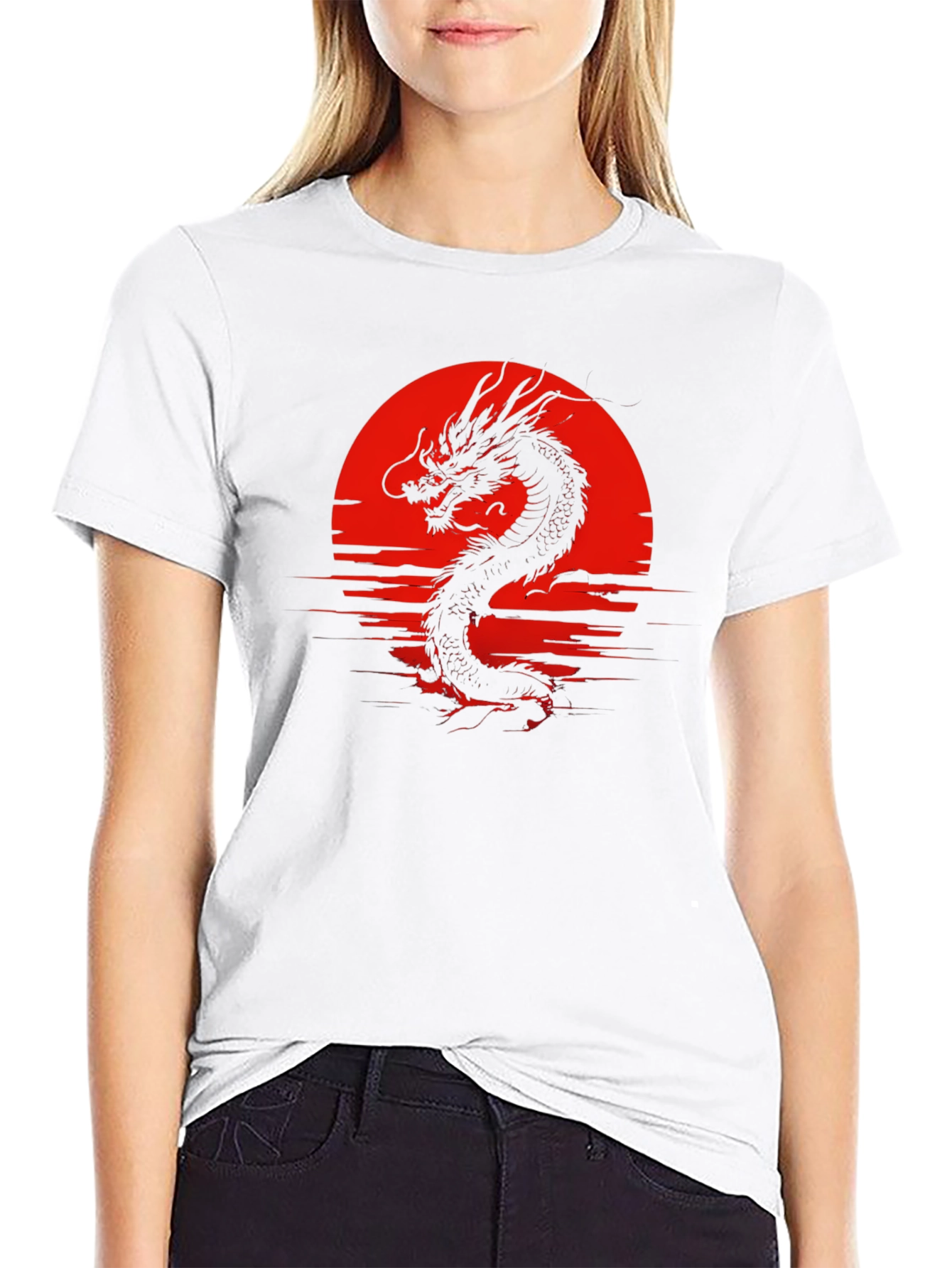 Dragon Silhouette Graphic T-Shirt