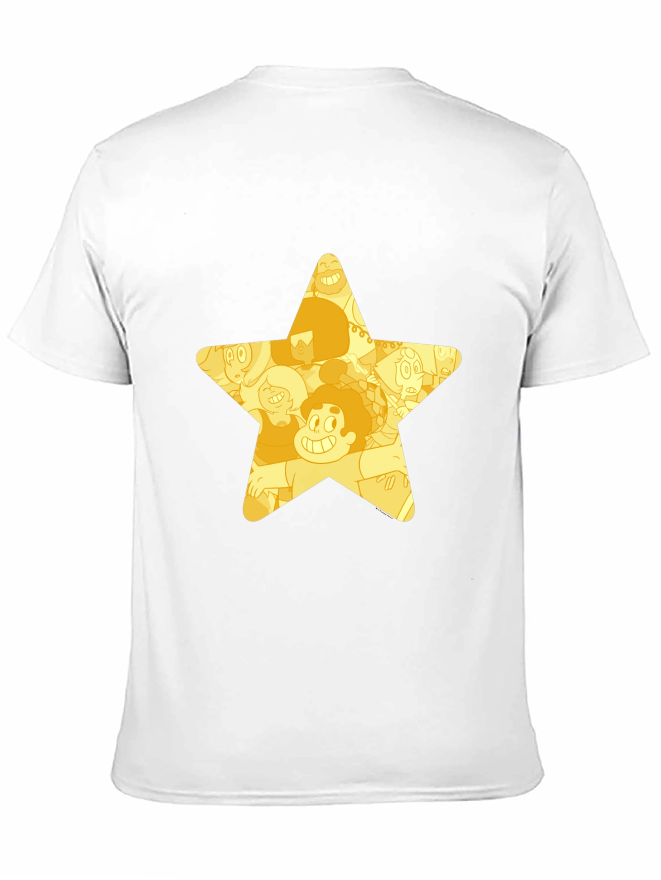 Star Cartoon Character Black T-Shirt