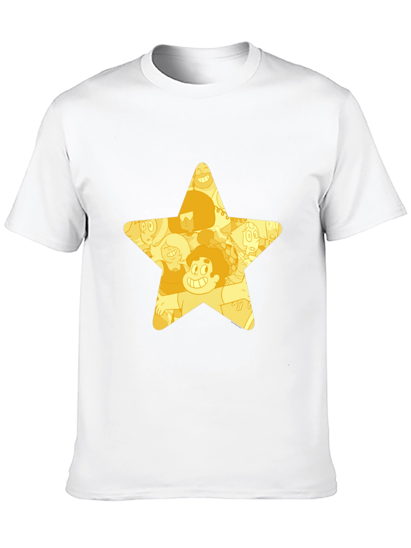 Star Cartoon Character Black T-Shirt