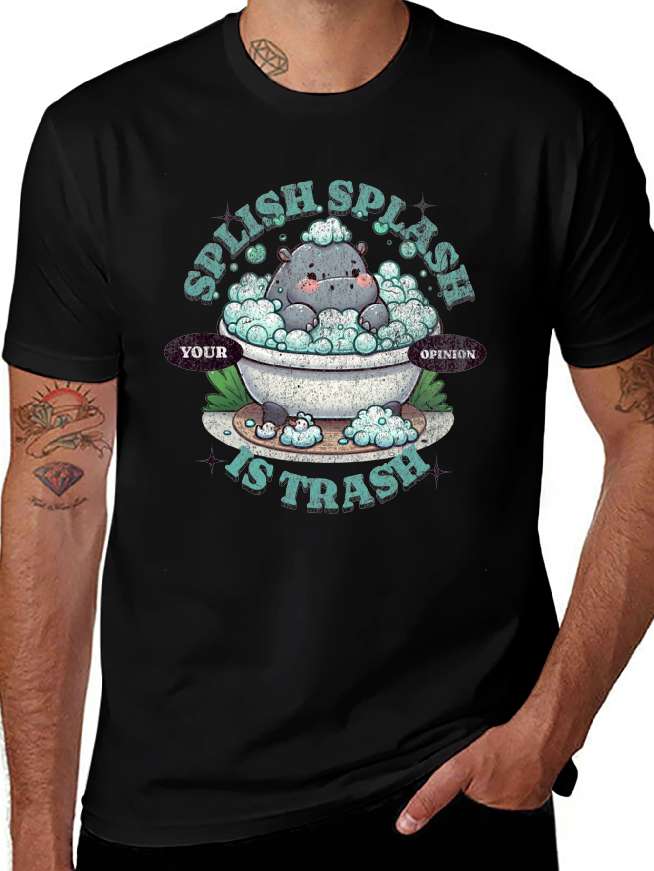 Splish Splash Your Opinion Is Trash Graphic T-Shirt