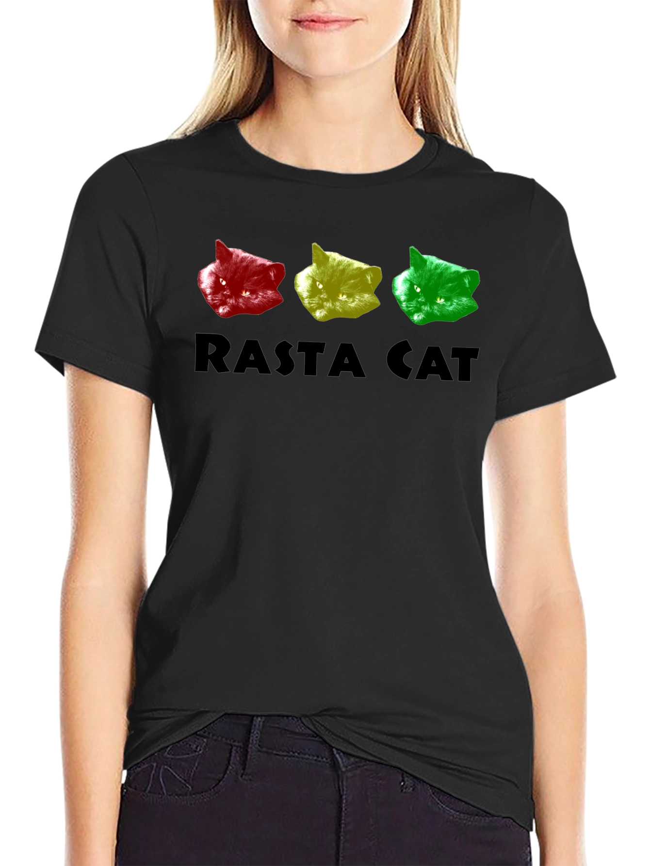 Rasta Cat Graphic Tee - Reggae Style Shirt