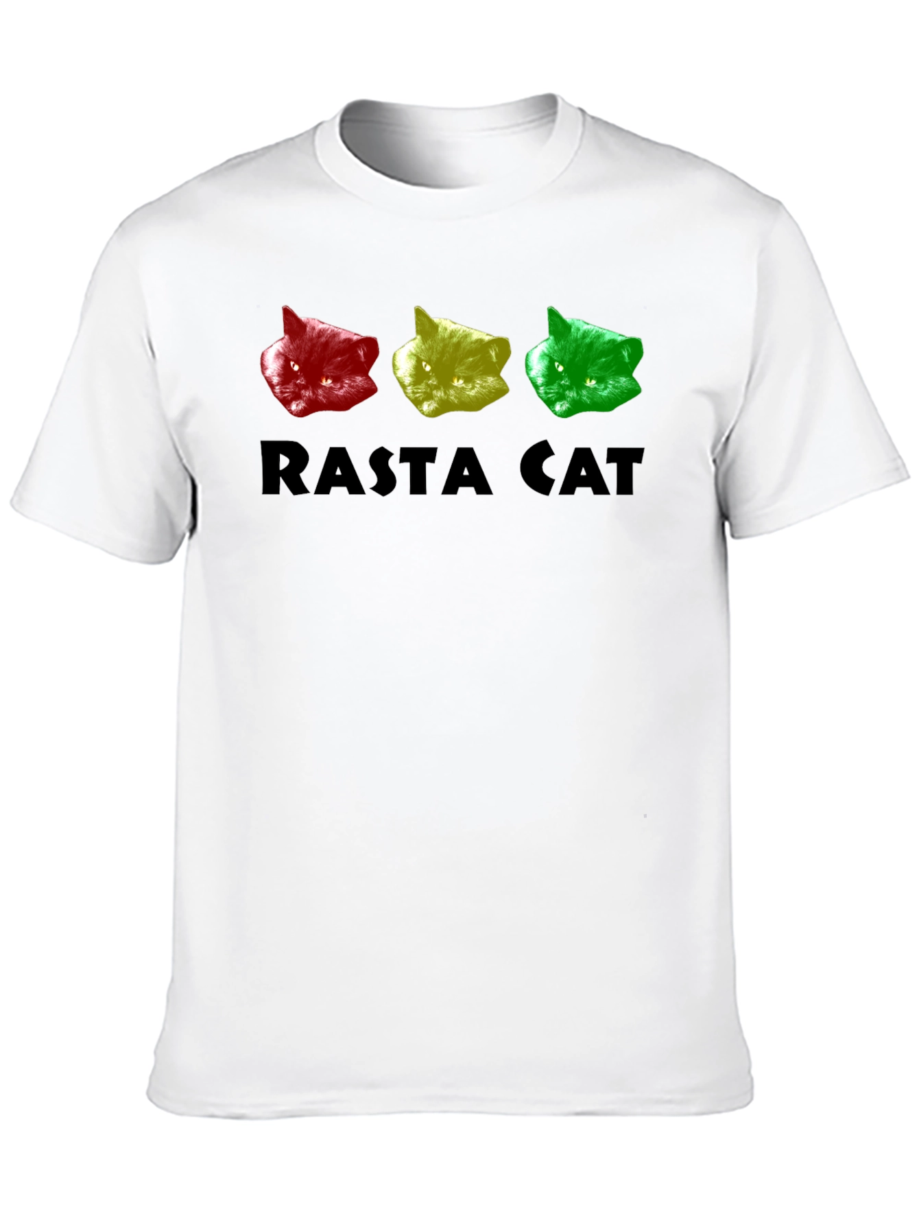 Rasta Cat Graphic Tee - Reggae Style Shirt