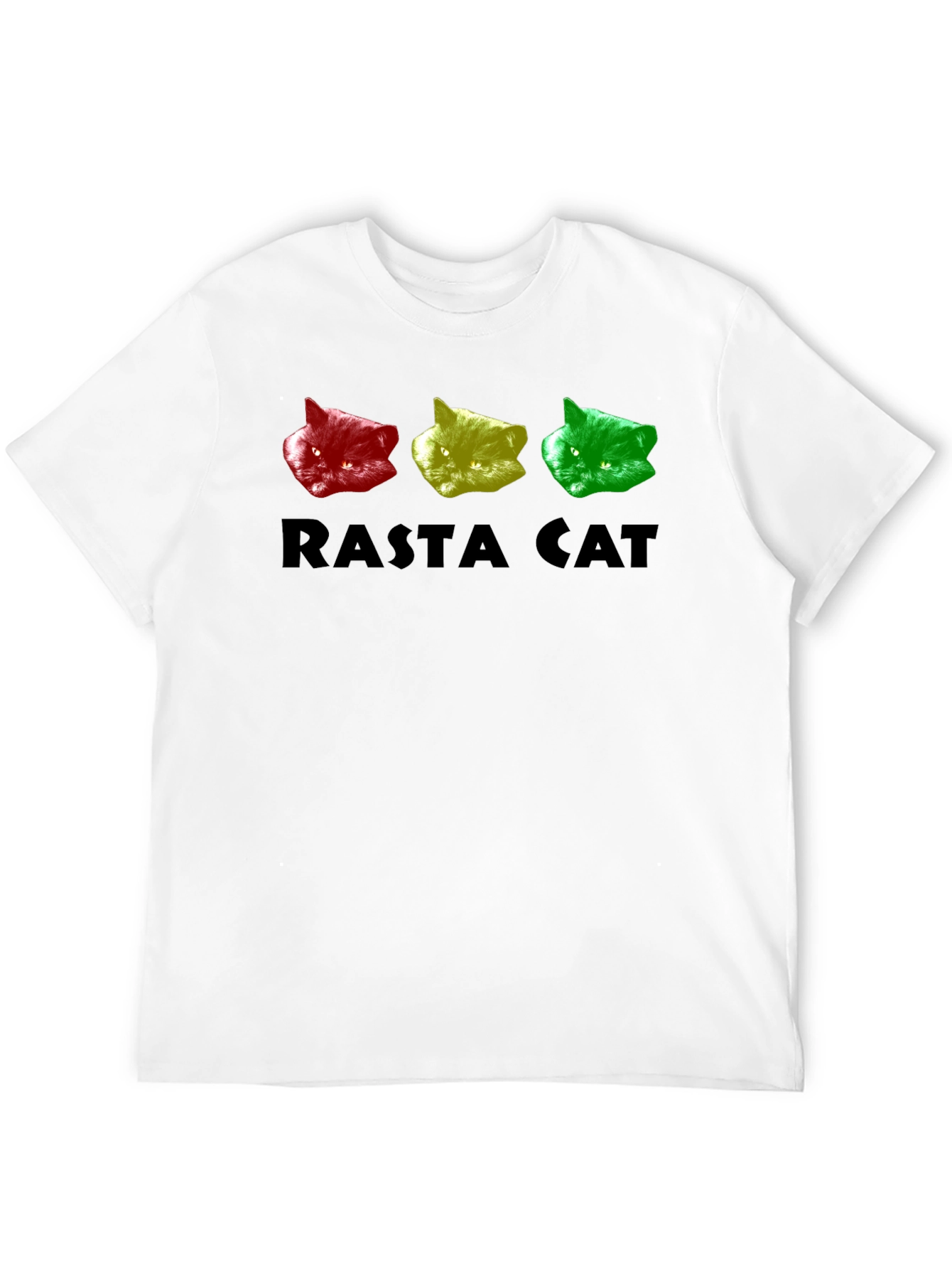 Rasta Cat Graphic Tee - Reggae Style Shirt