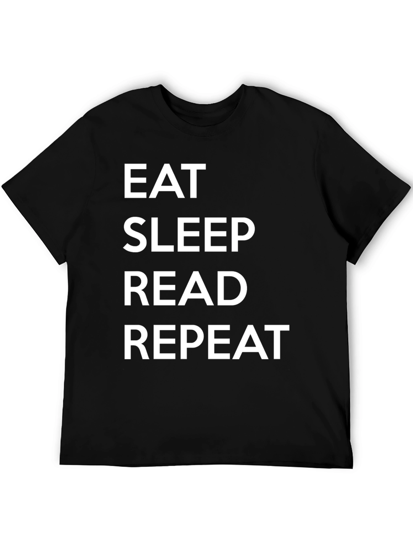 Eat Sleep Read Repeat Black T-Shirt