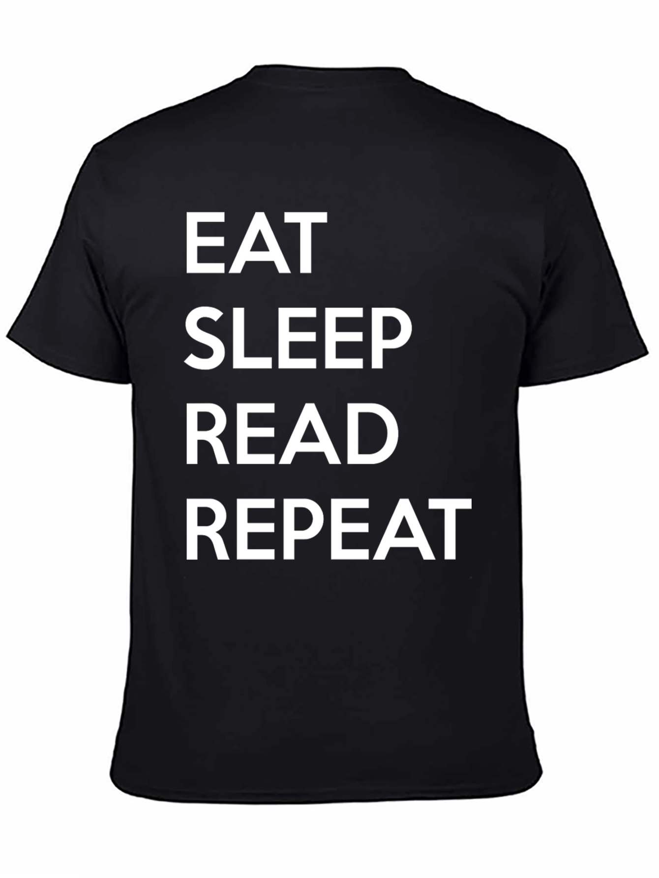 Eat Sleep Read Repeat Black T-Shirt
