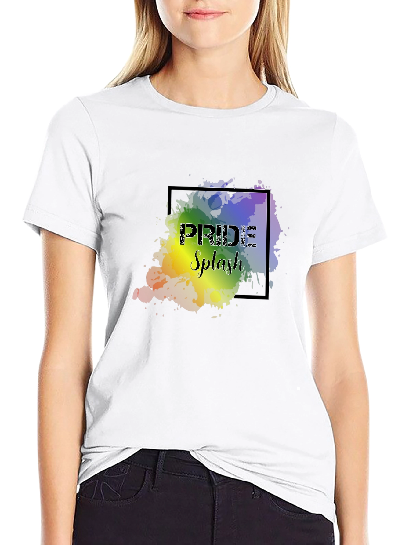 Pride Splash Graphic Black T-Shirt