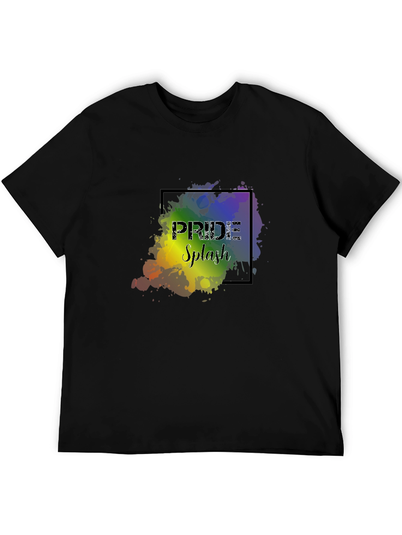 Pride Splash Graphic Black T-Shirt