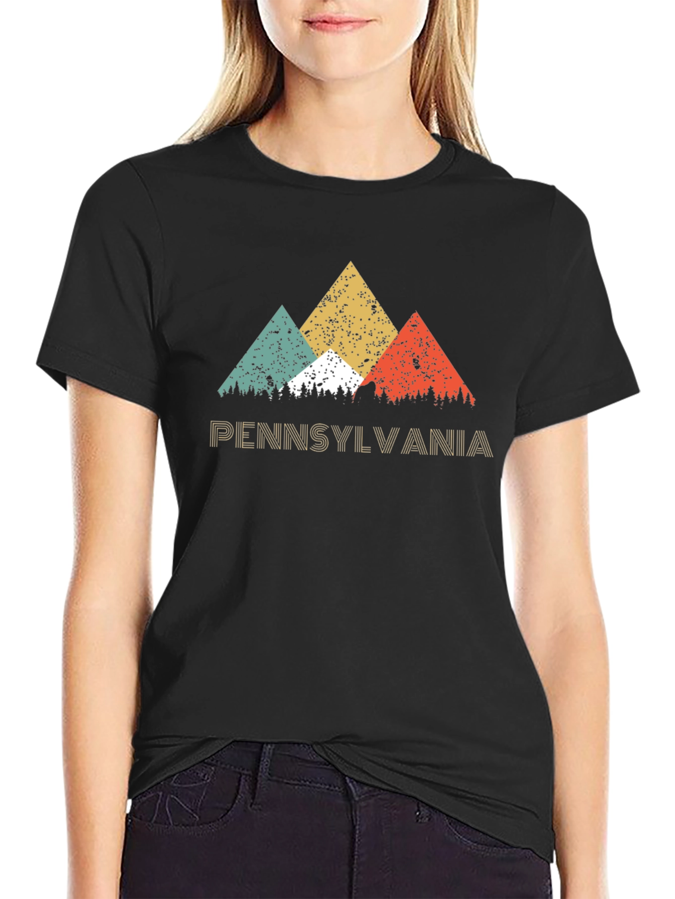 Pennsylvania Graphic T-Shirt - Retro Mountain Design