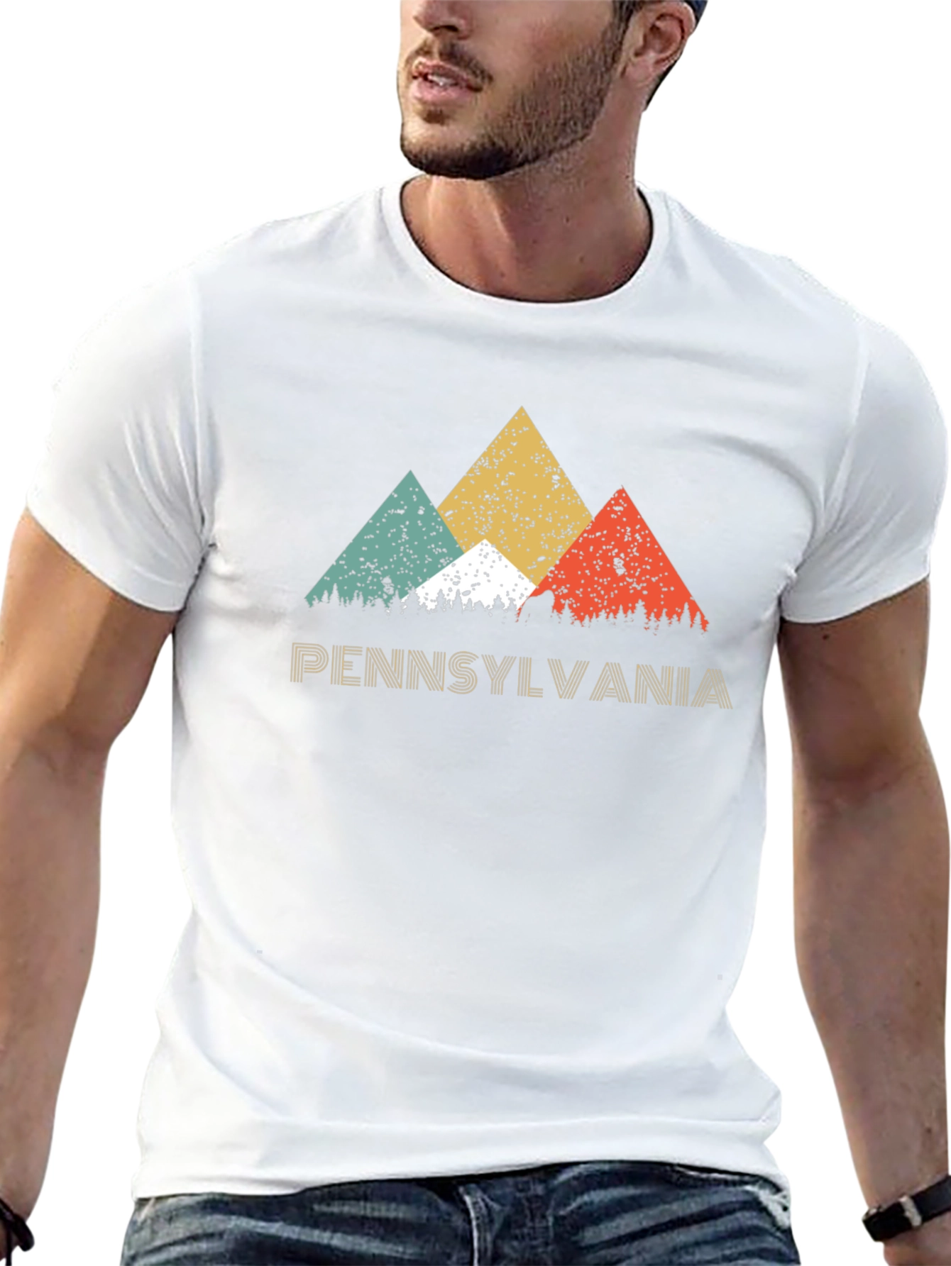 Pennsylvania Graphic T-Shirt - Retro Mountain Design