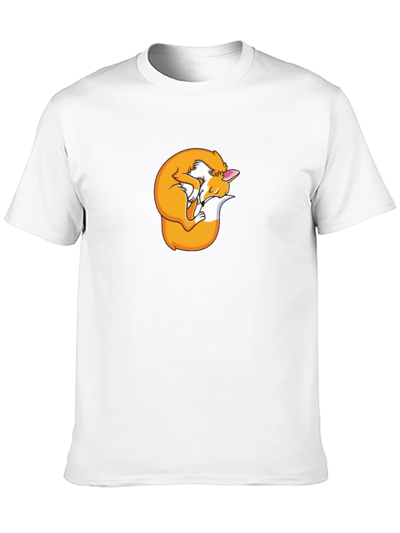 Sleeping Fox Graphic T-Shirt - Black Unisex