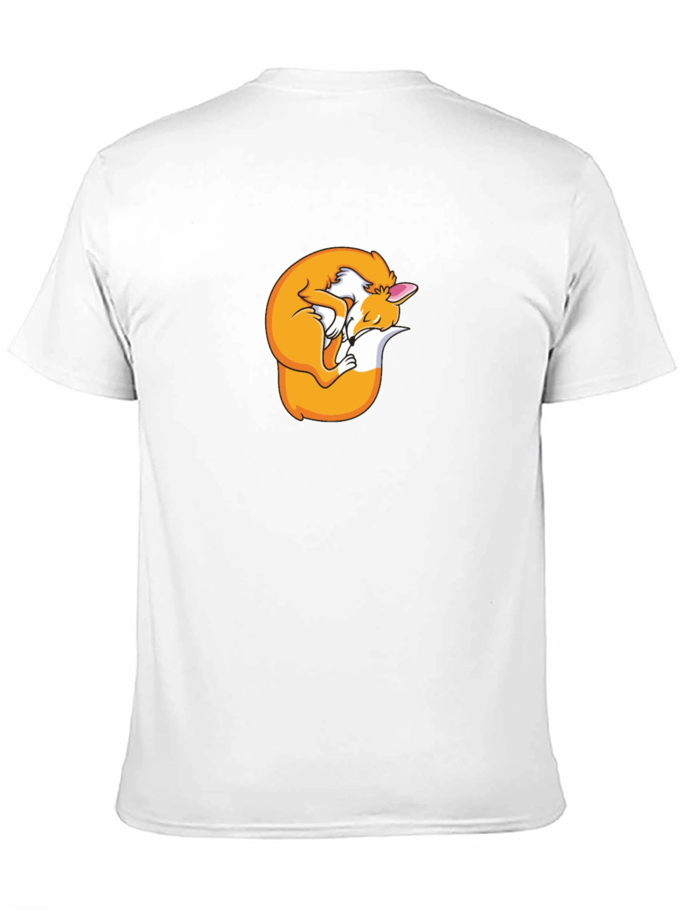 Sleeping Fox Graphic T-Shirt - Black Unisex