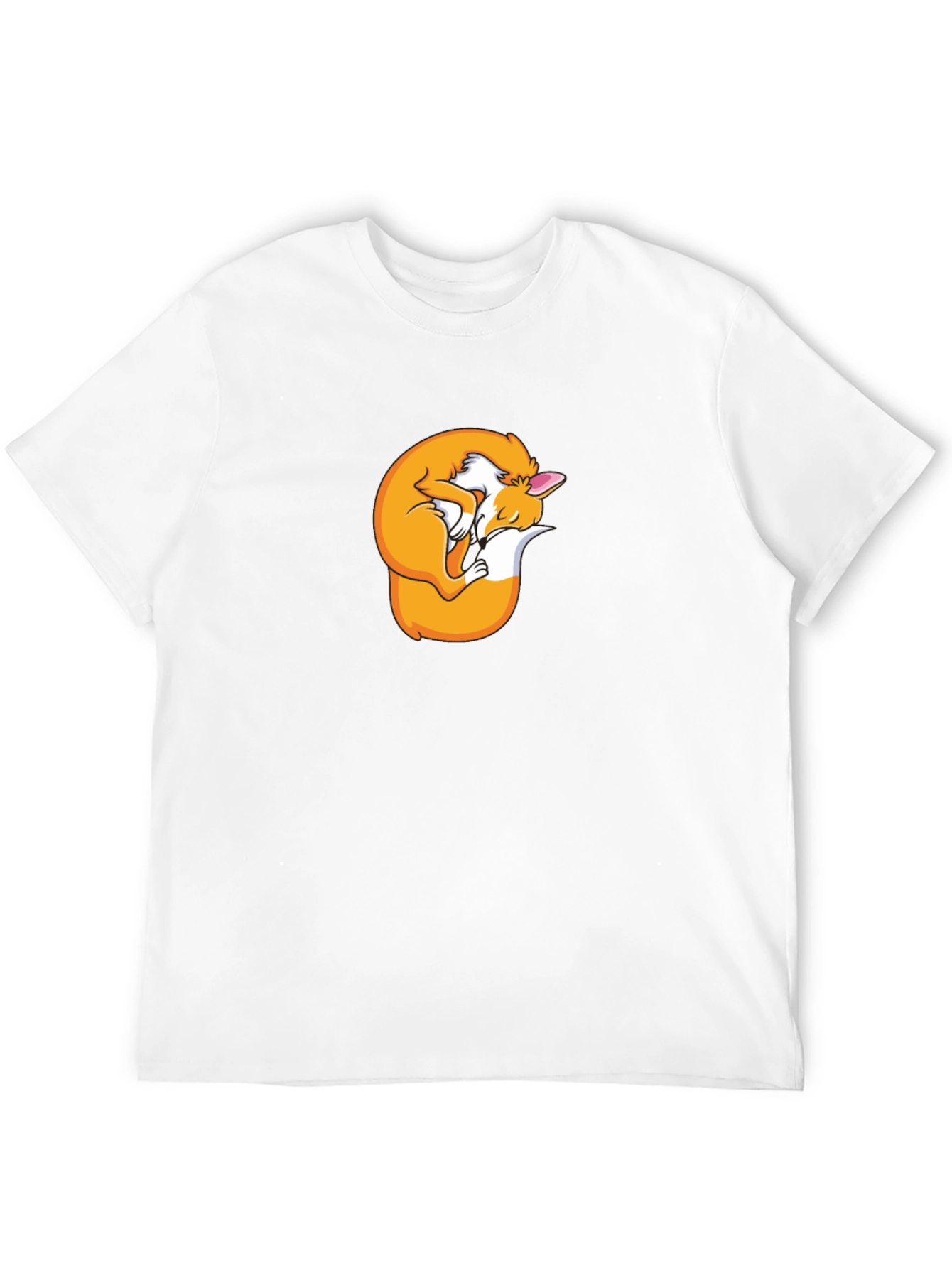Sleeping Fox Graphic T-Shirt - Black Unisex