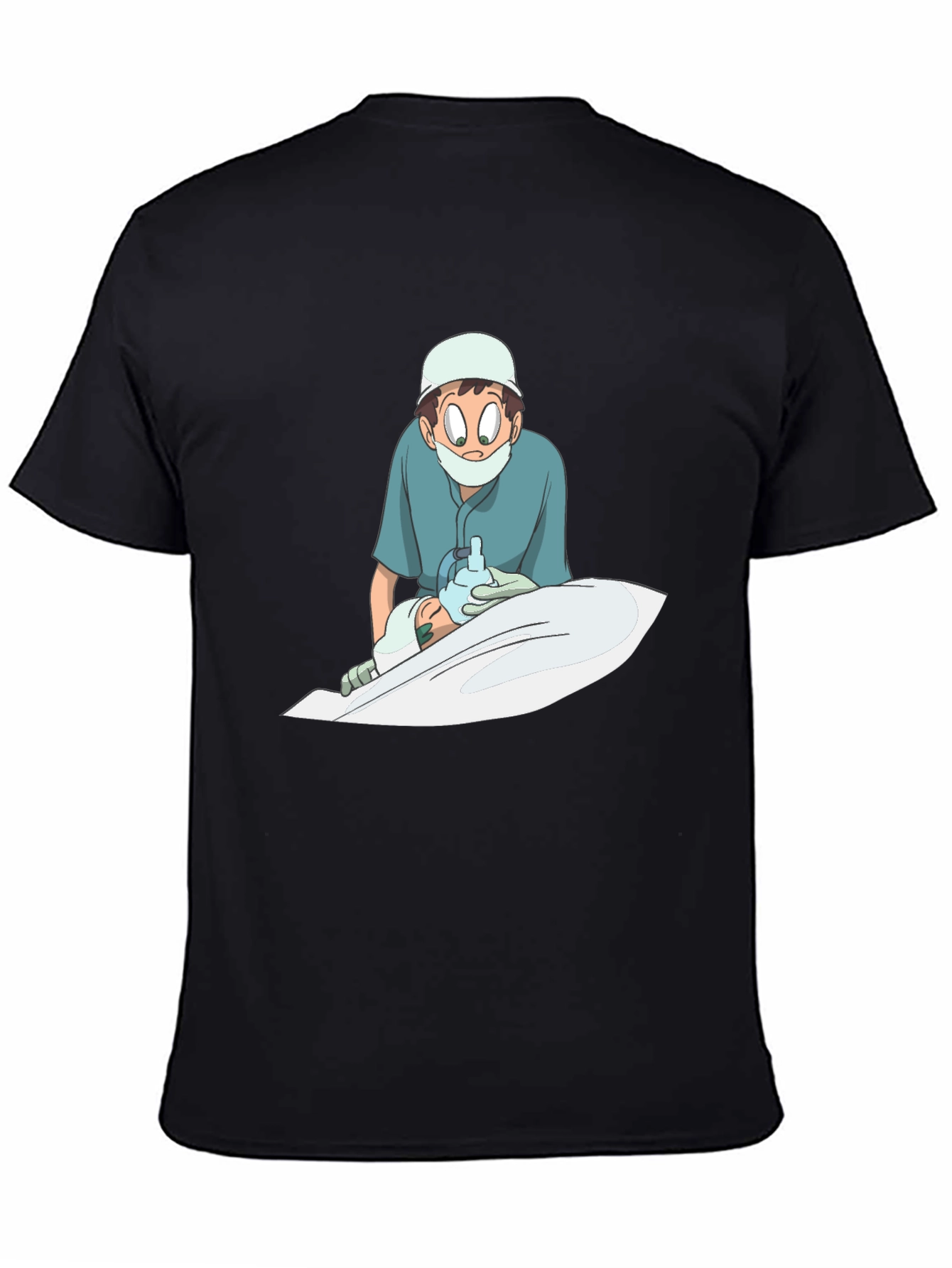 Anime Doctor Graphic Black T-Shirt