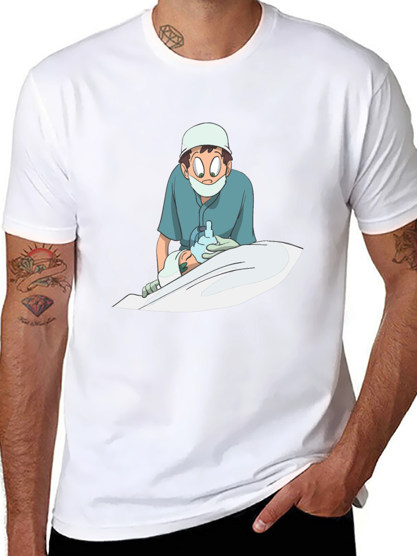 Anime Doctor Graphic Black T-Shirt