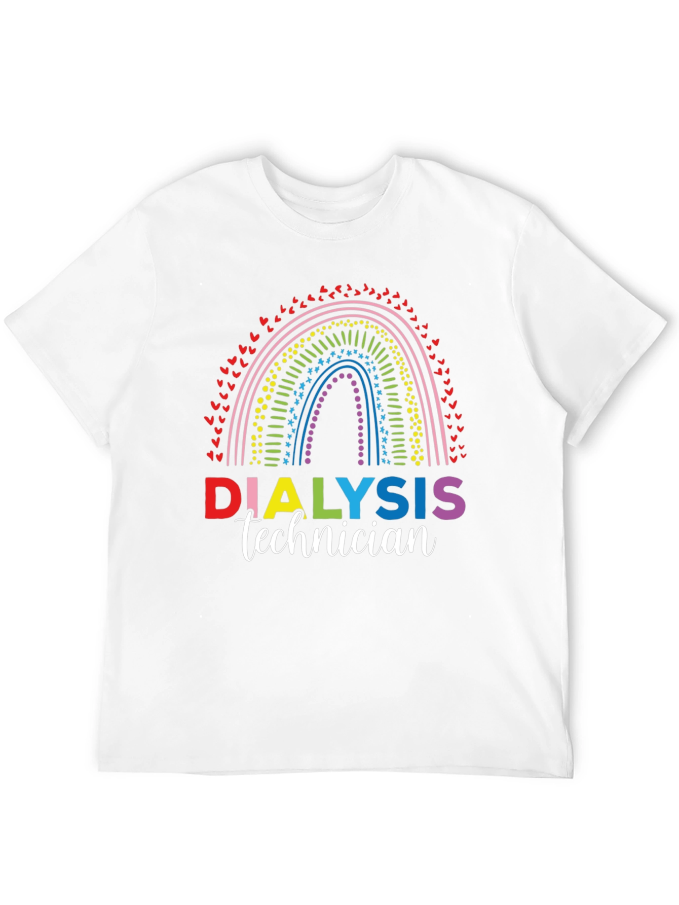 Dialysis Technician Rainbow Graphic Tee