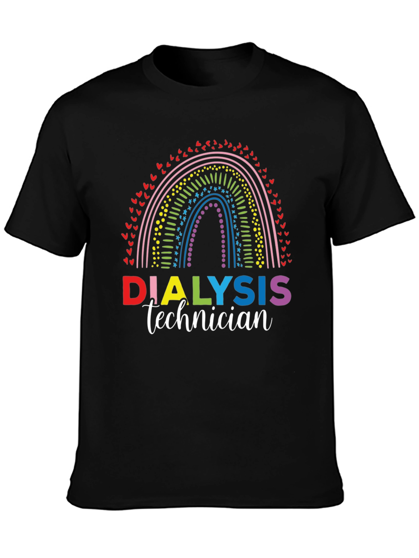 Dialysis Technician Rainbow Graphic Tee